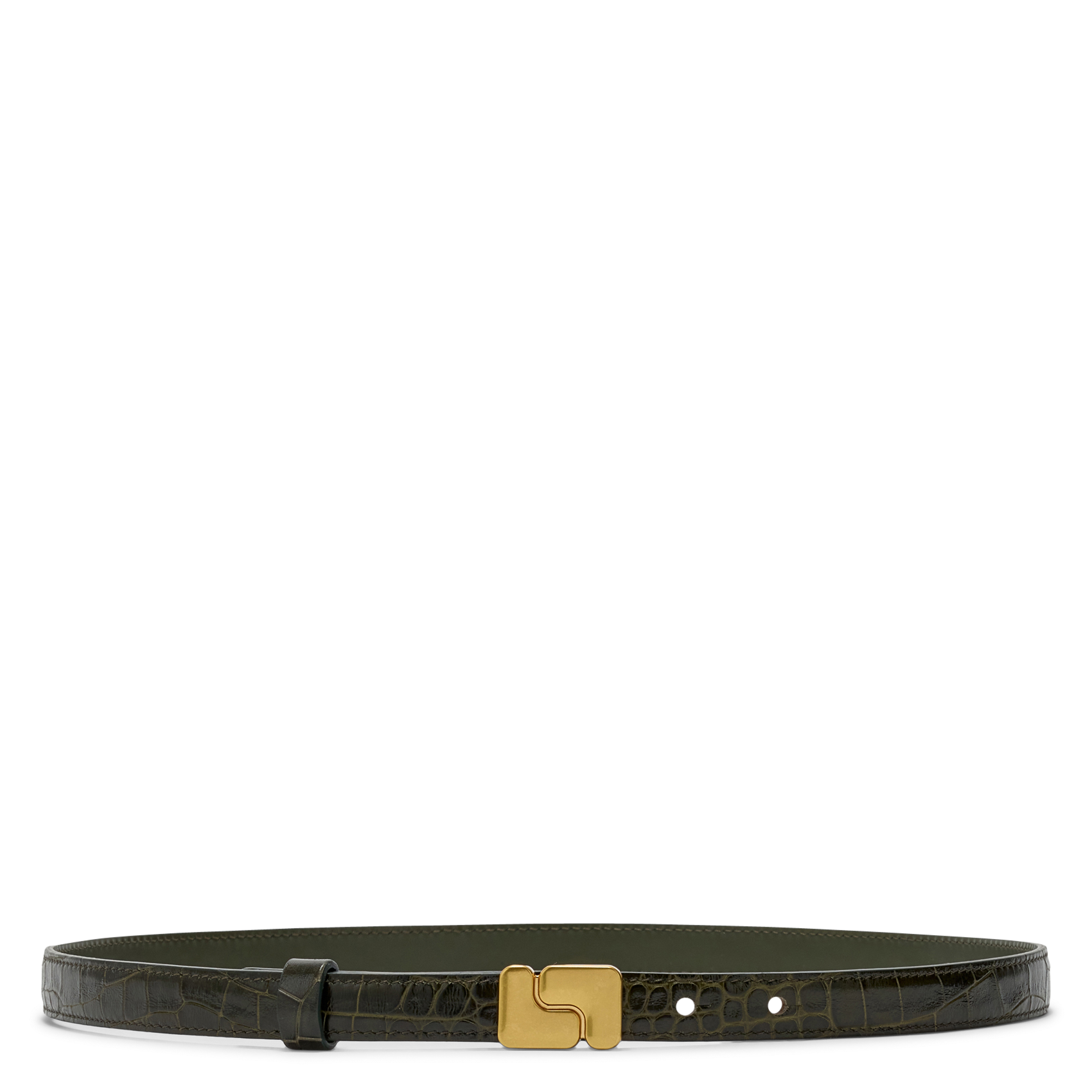 Ceinture fine en cuir SOEUR Vert