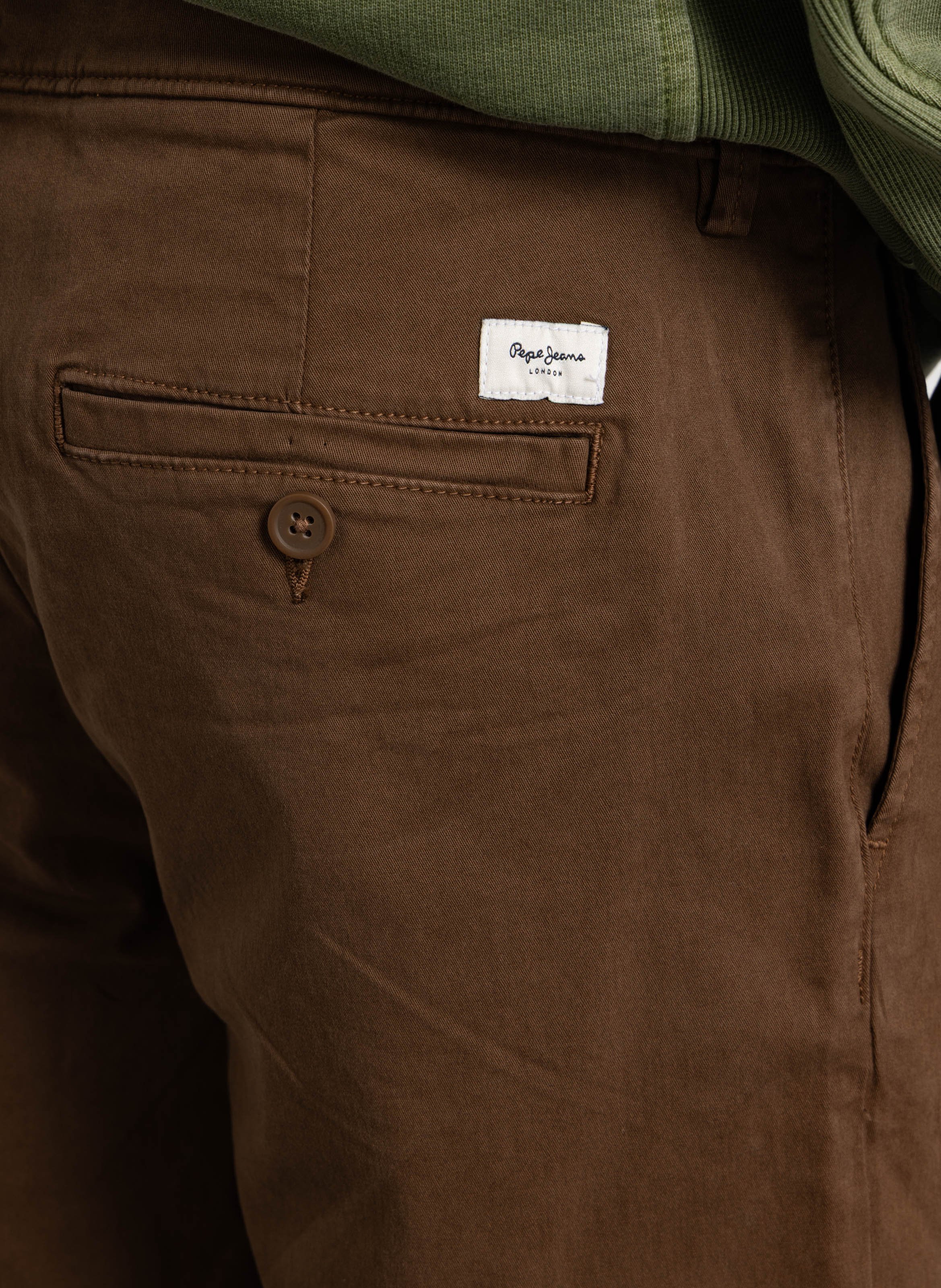 Chinohose aus Baumwollmix PEPE JEANS Braun