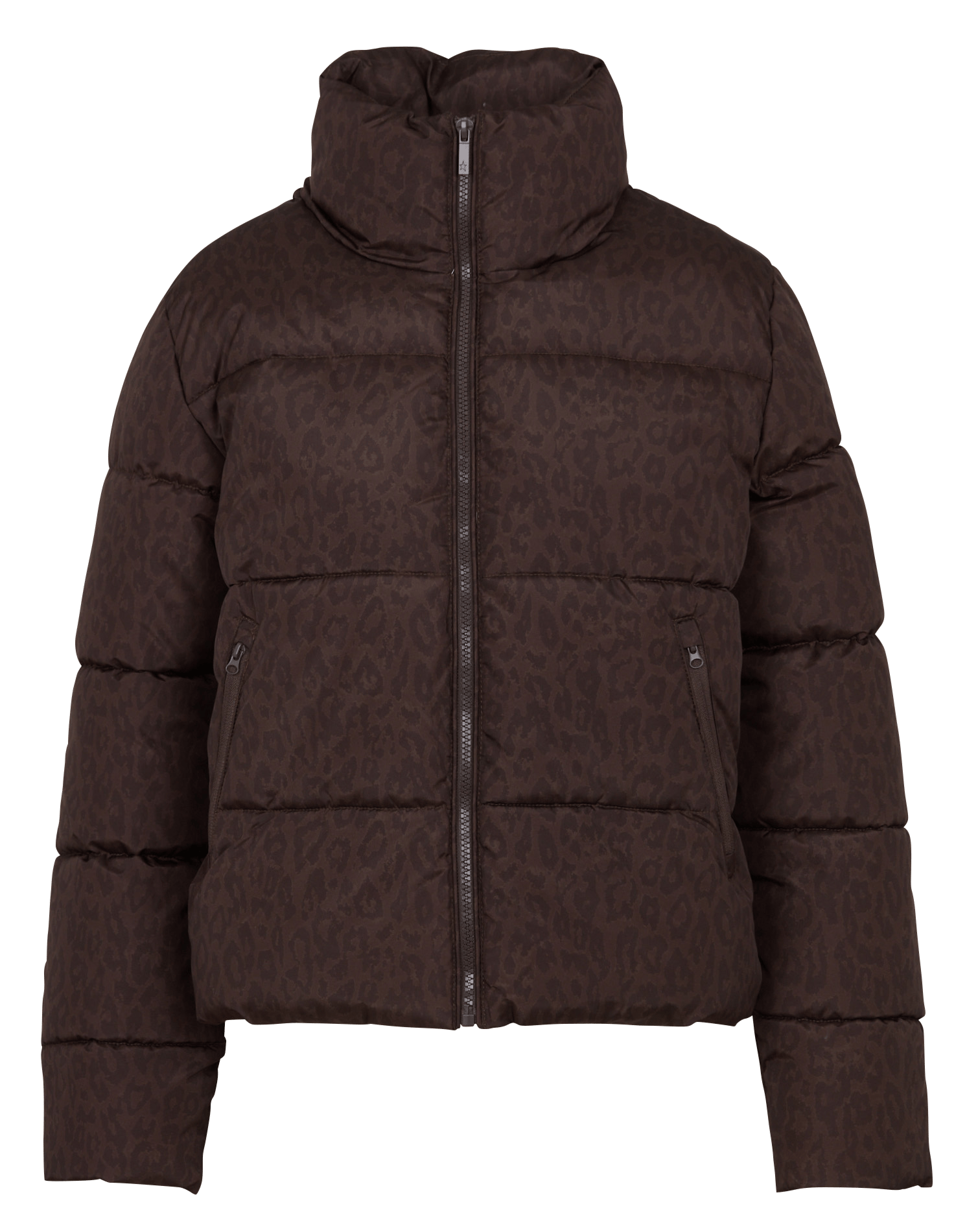 High-neck printed down jacket SUD EXPRESS Brown