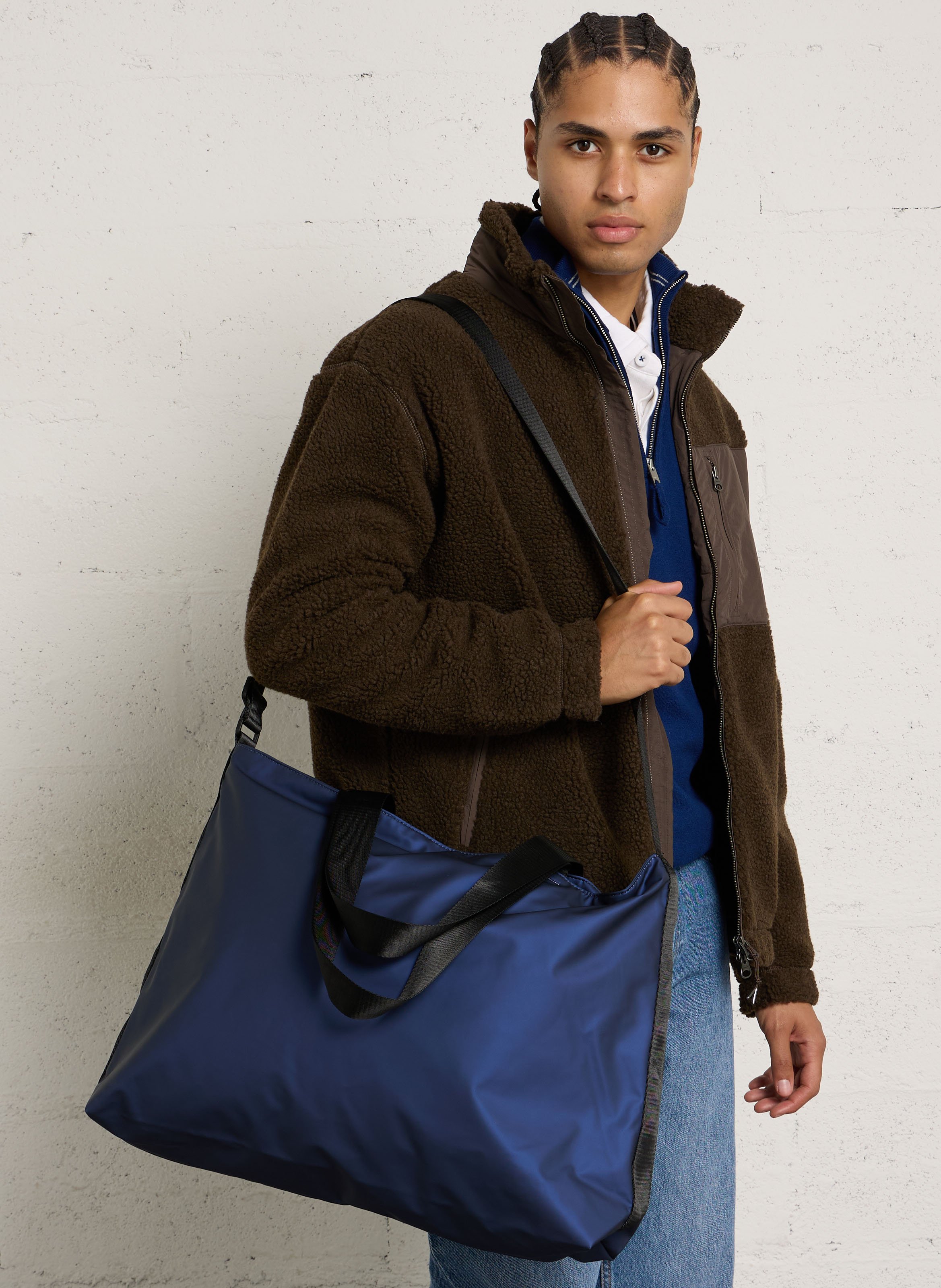 Einfarbige Schultertasche RAINS Blau