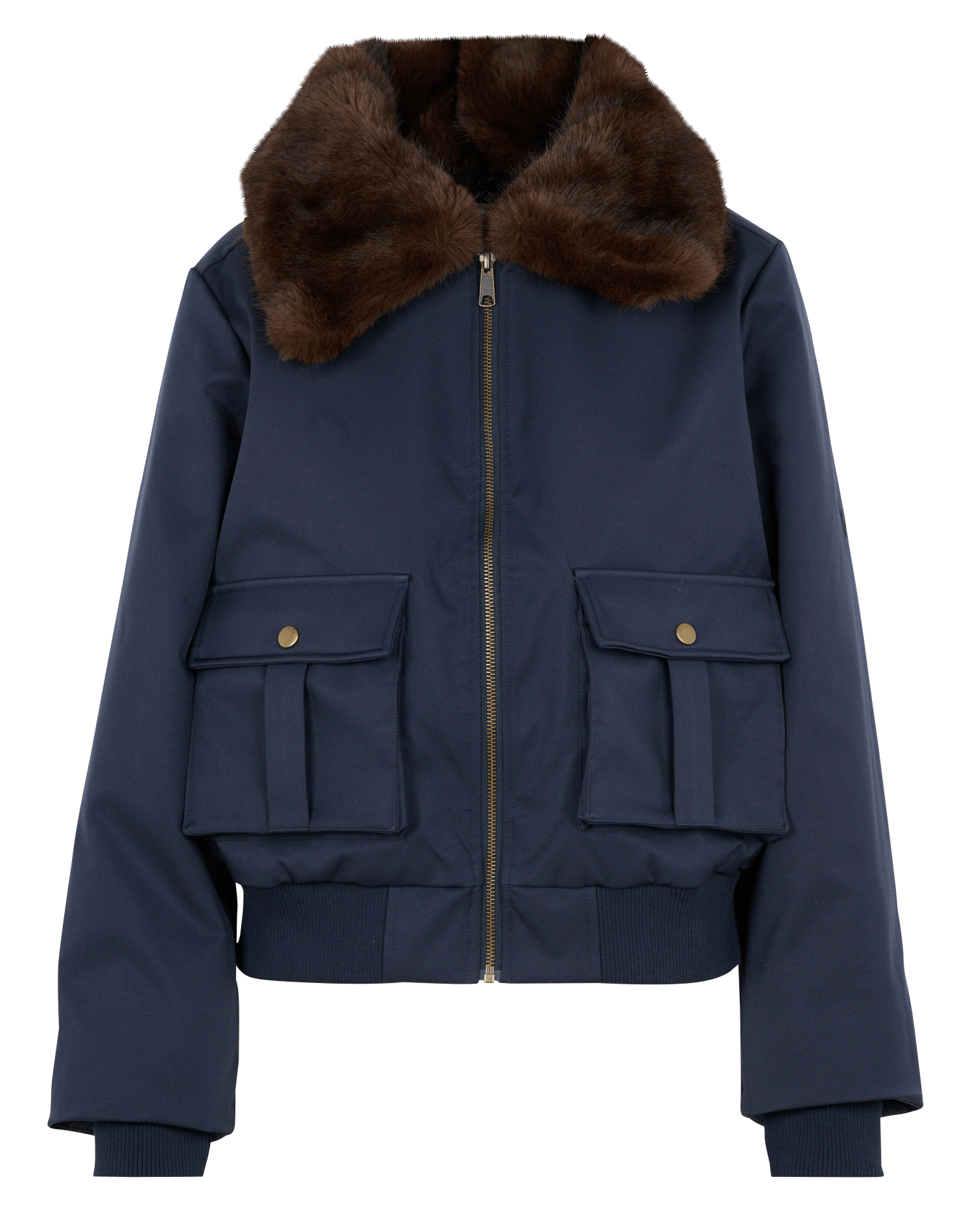 Blouson aviateur droit à col effet fourrure PETITE MENDIGOTE