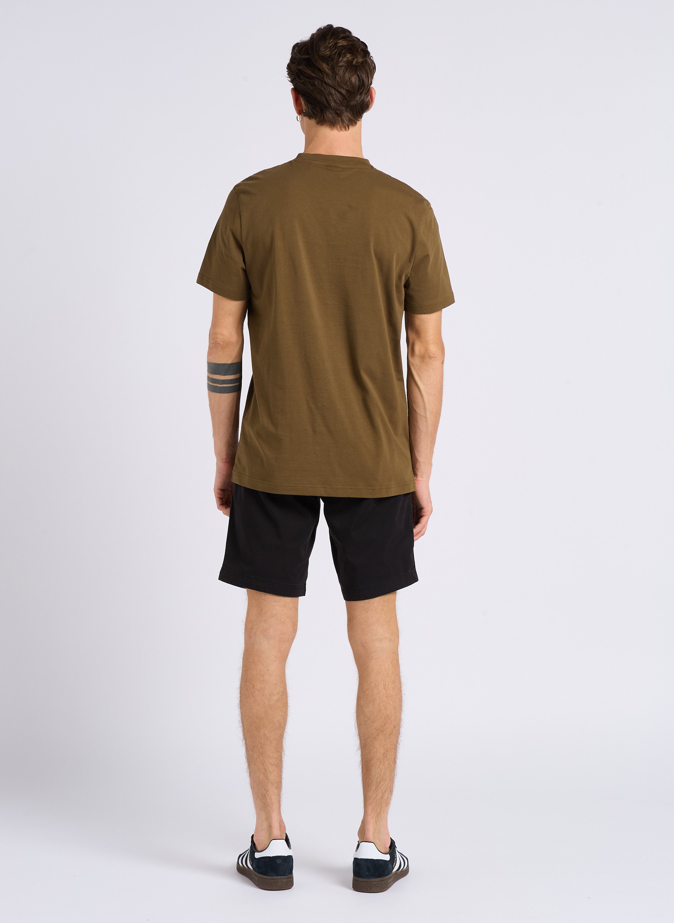 Low-top lace-up leather trainers ADIDAS Black