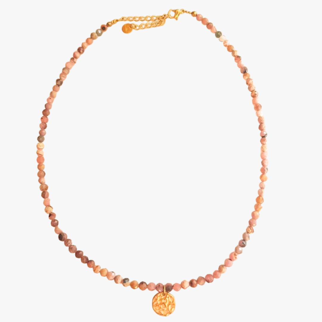 Rhodochrosite necklace GINANDGER Pink