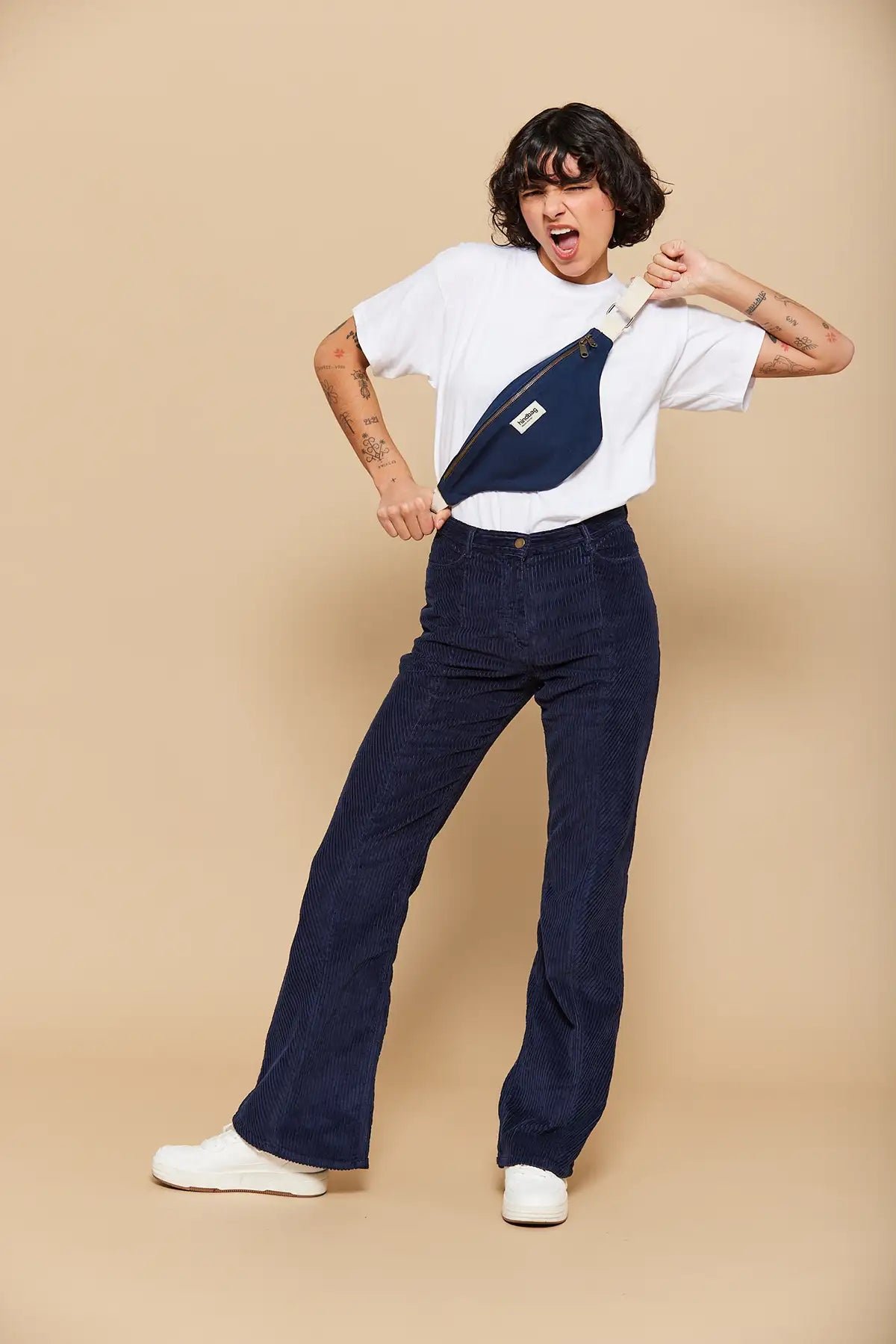 Cotton waist bag HINDBAG Blue