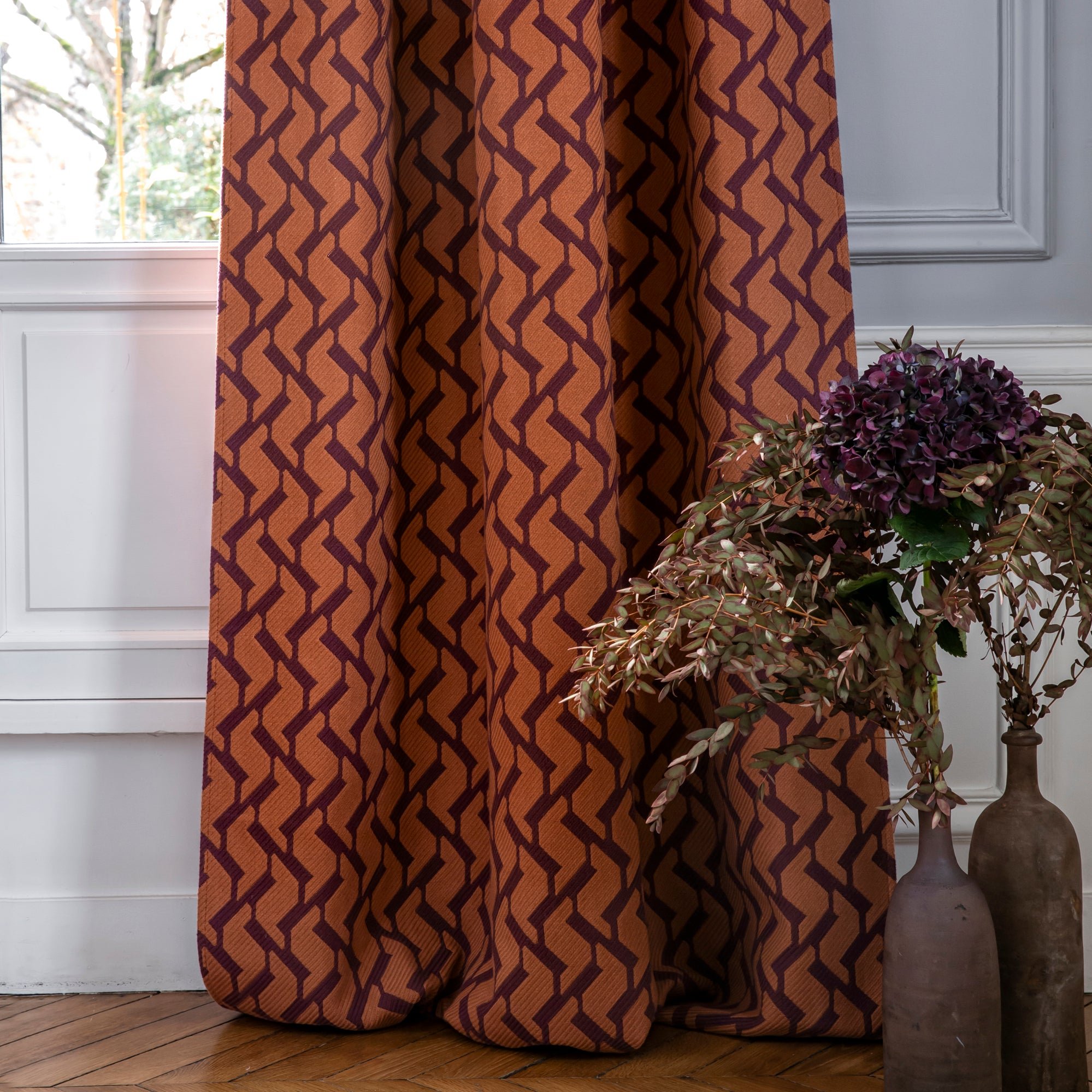 Curtain with loops MADURA Orange