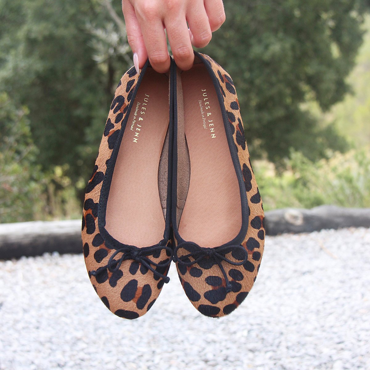 Classic pony leather ballerina flats JULES & JENN Multicolored