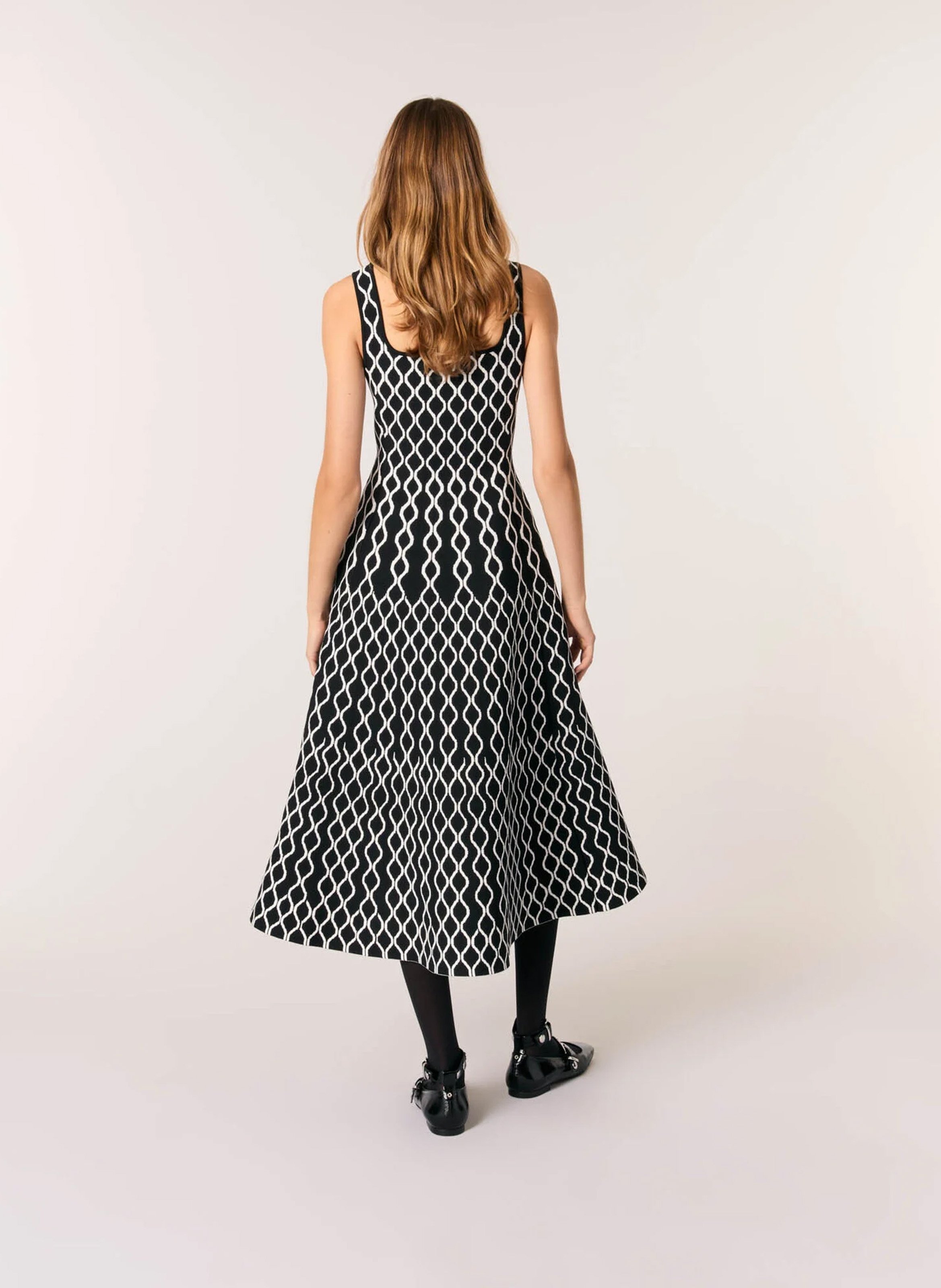 Jacquard-knit short dress MAJE Black