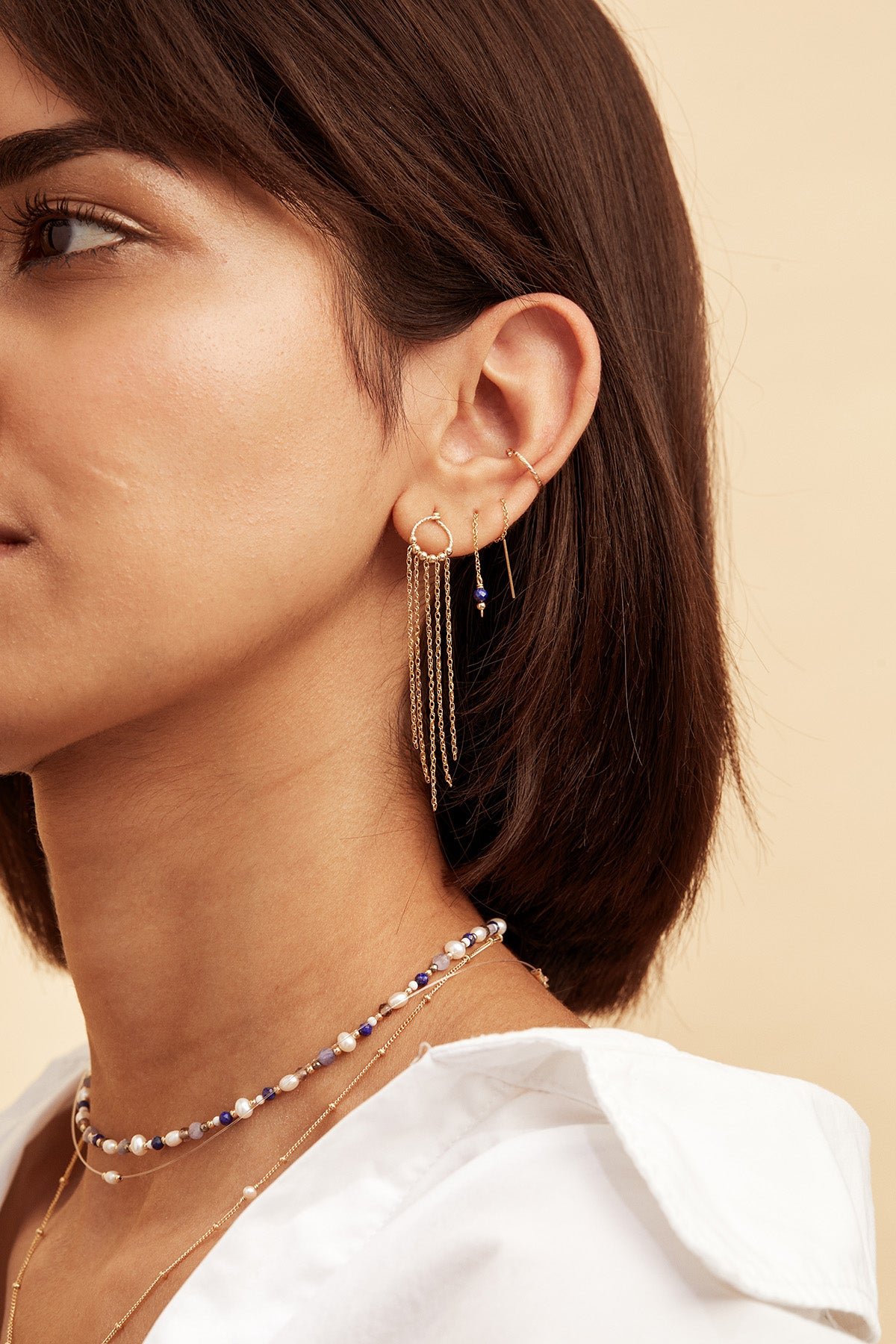 Faux sparkling piercing Golden