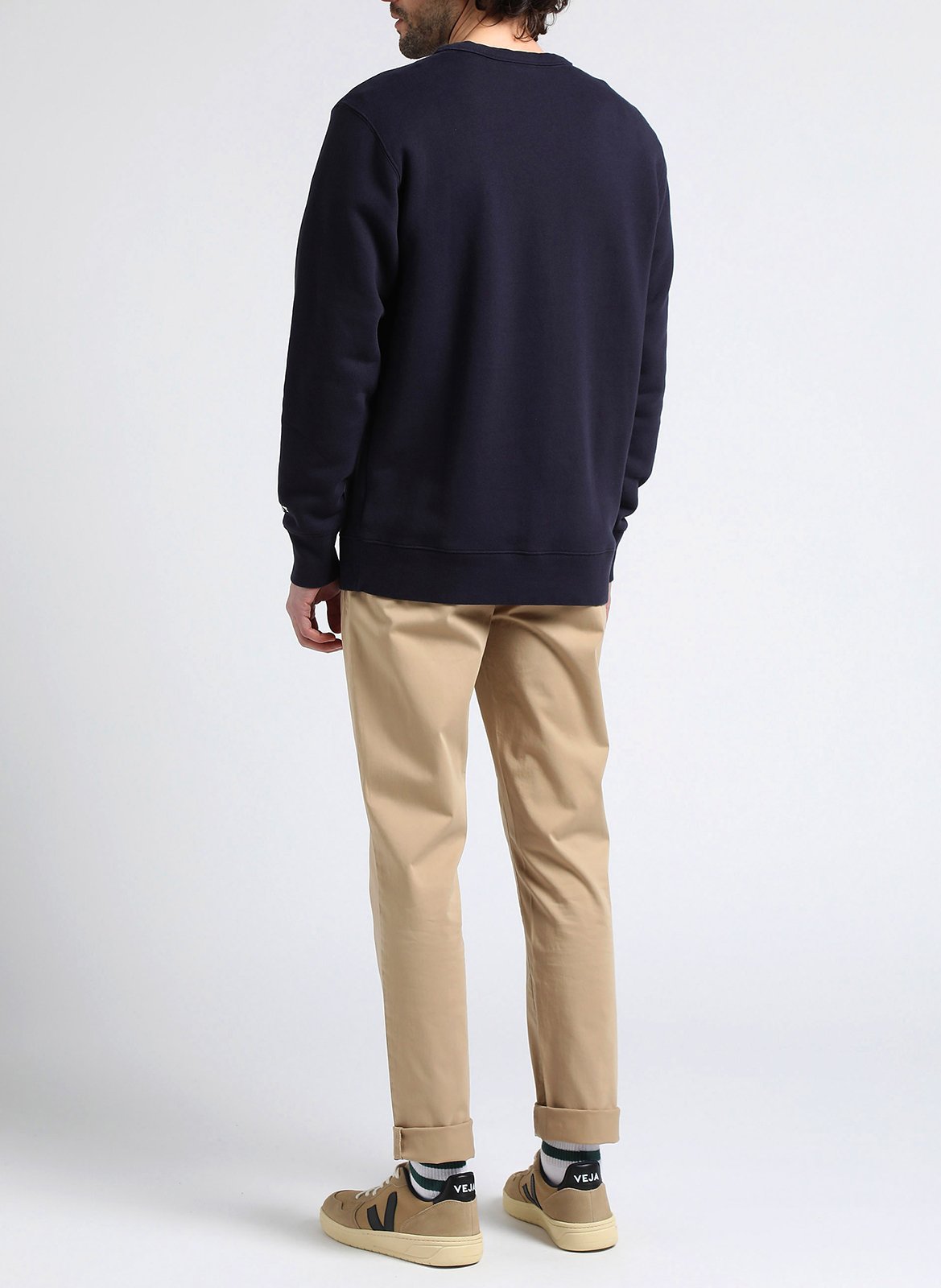 Rundhals-Sweatshirt aus Baumwolle mit Stickerei, Regular Fit GANT Blau