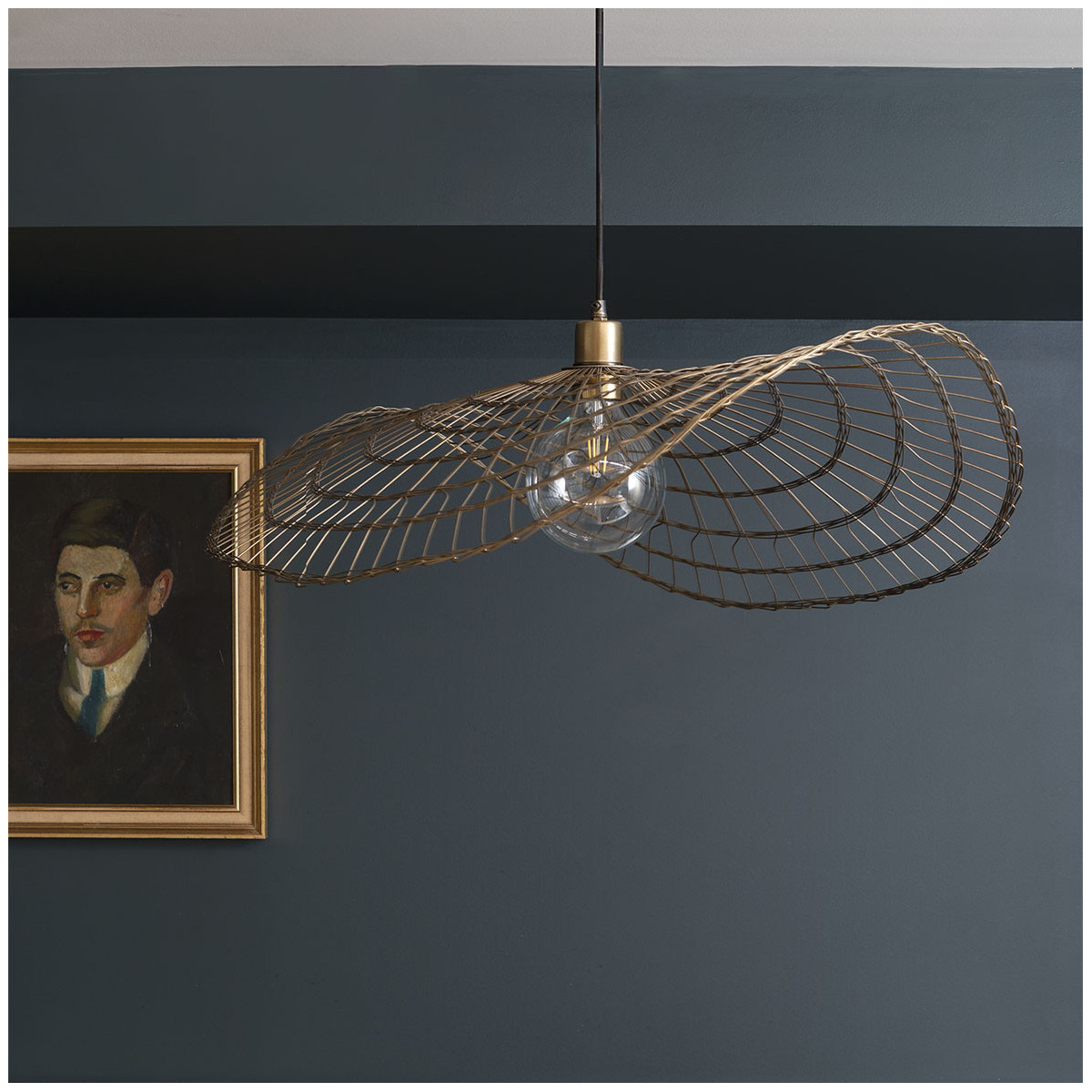 Suspension métal BLANC D'IVOIRE Beige