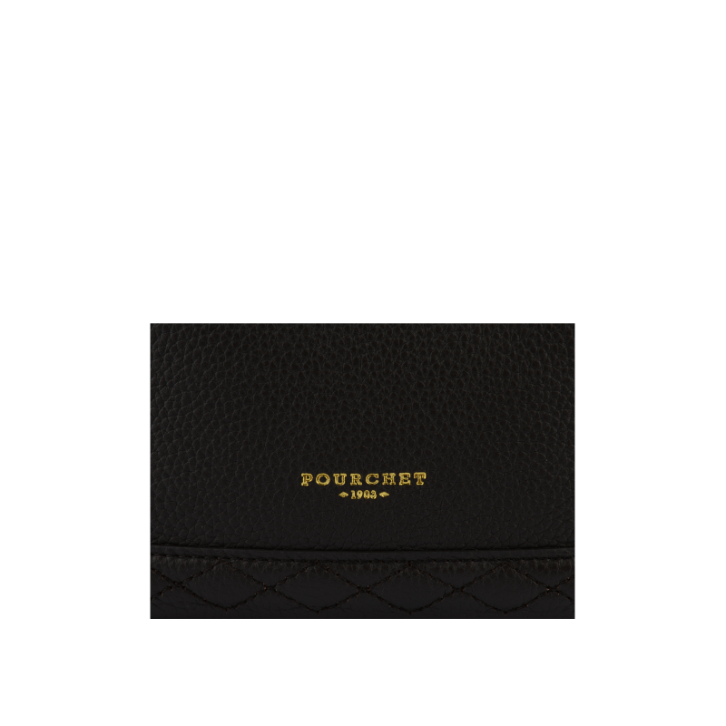 Satchel - cowhide leather POURCHET Brown