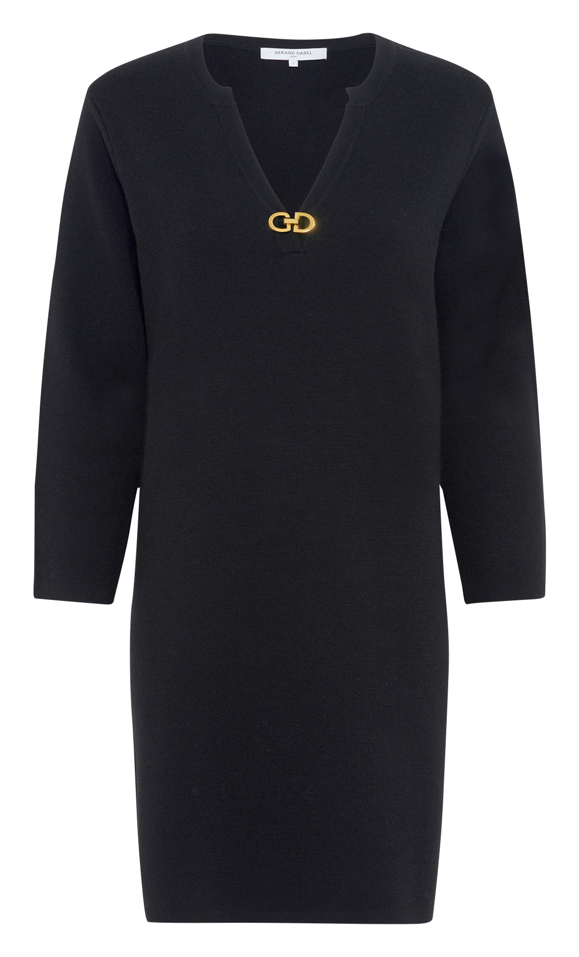 Halflange jurk van wol  GERARD DAREL Zwart