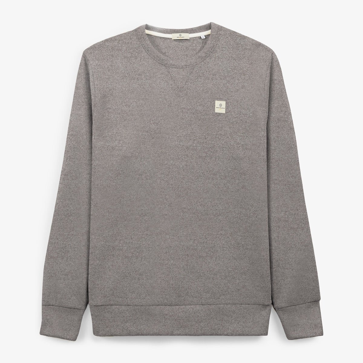 Plain round neck sweatshirt SERGE BLANCO Brown