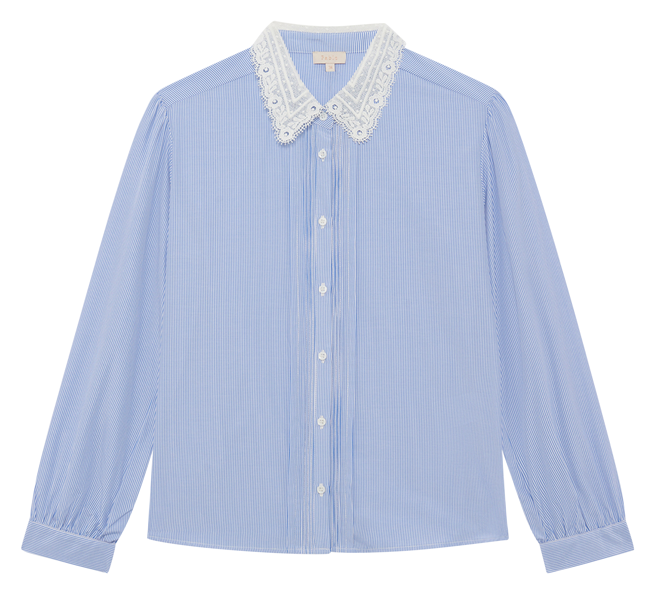 Chemise droite col classique en coton PABLO Bleu