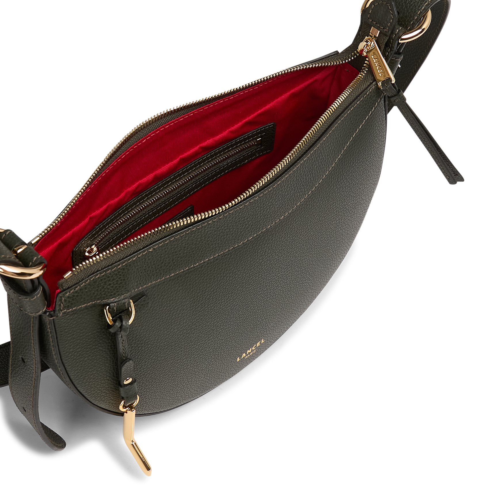 Halbmond-Ledertasche LANCEL Grun