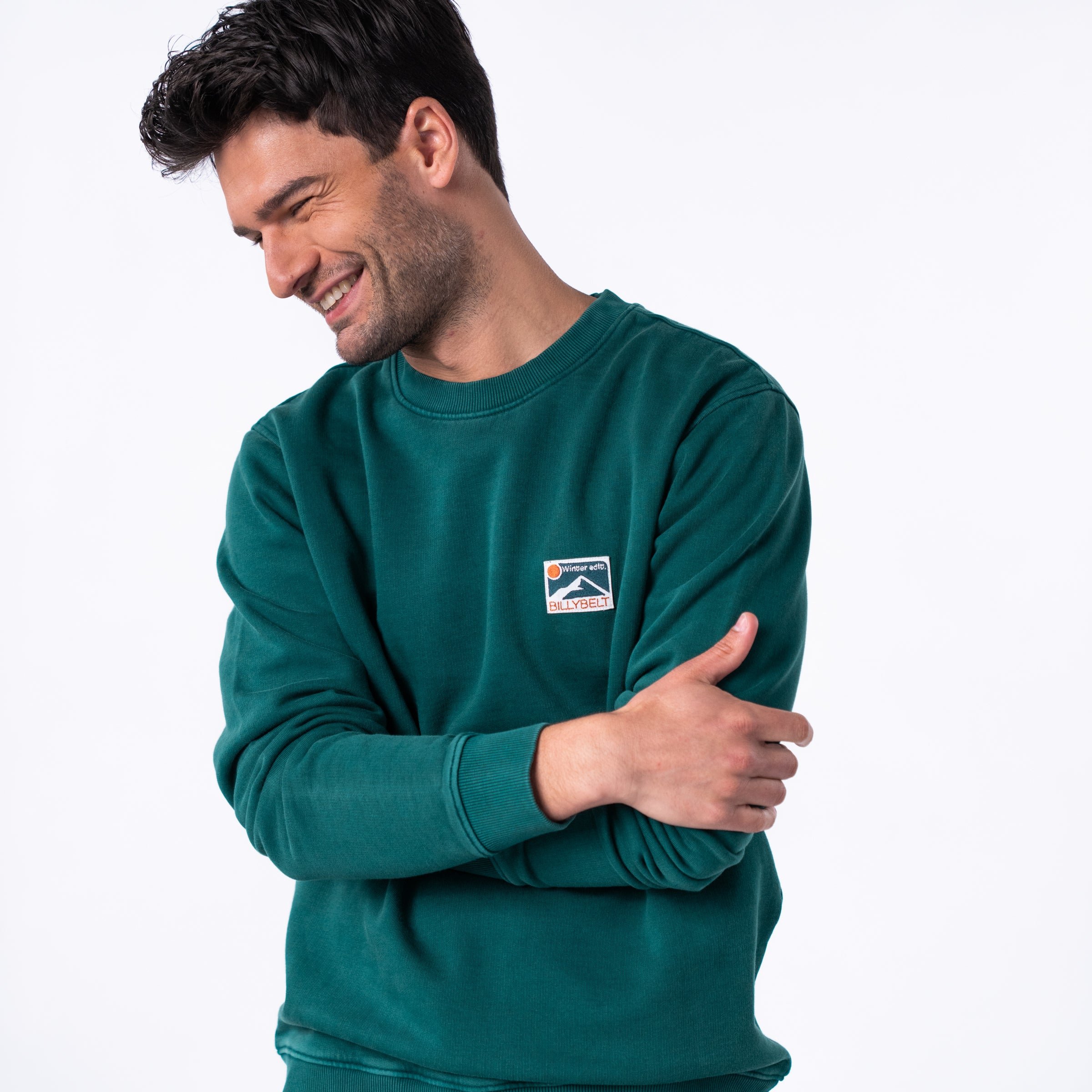 Organic cotton winter sweatshirt BILLYBELT Green