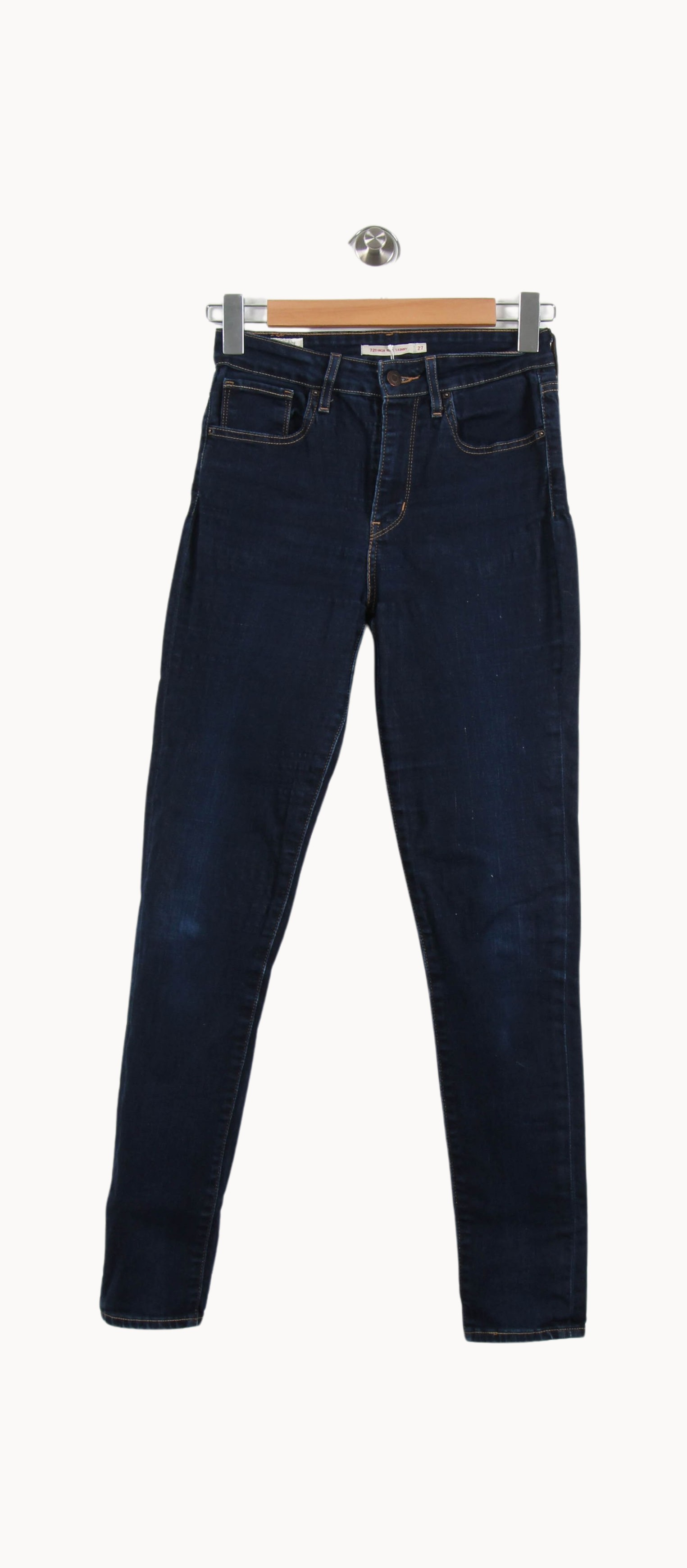 Cropped slim jeans with studs LEVI'S - Seconde main Blue