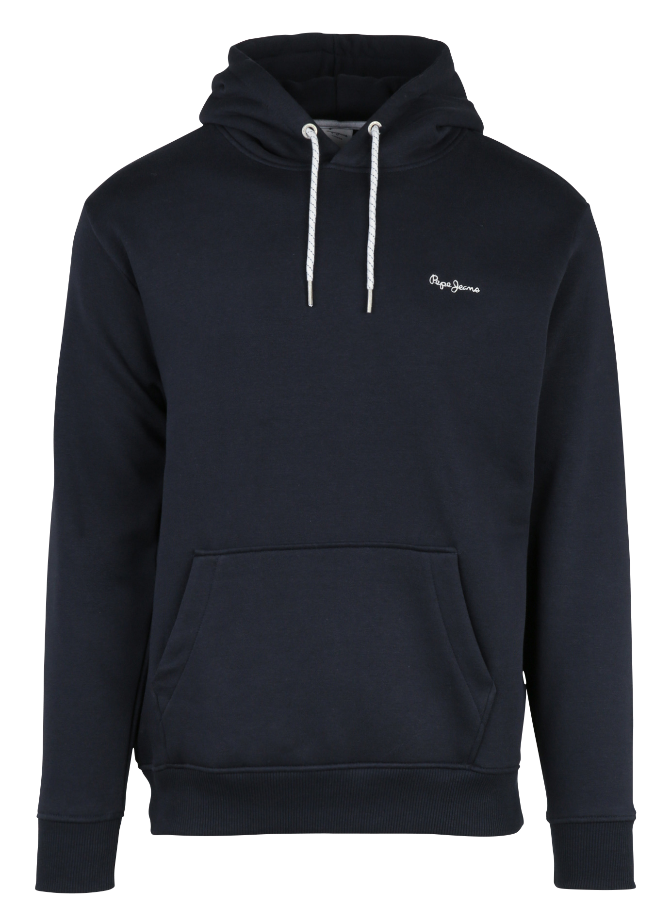 Straight embroidered cotton-blend hoodie PEPE JEANS Blue