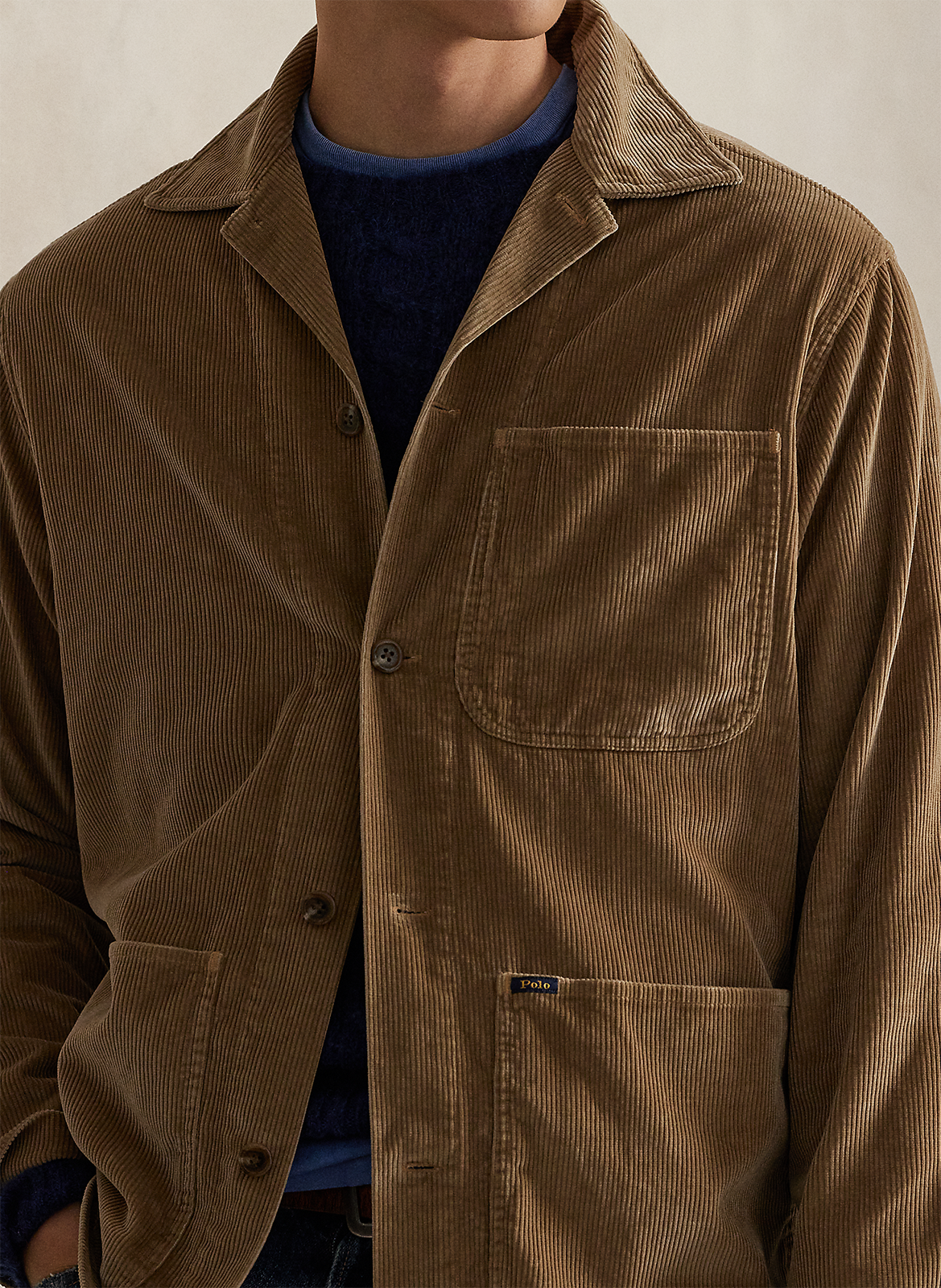 Surchemise droite en coton POLO RALPH LAUREN Beige