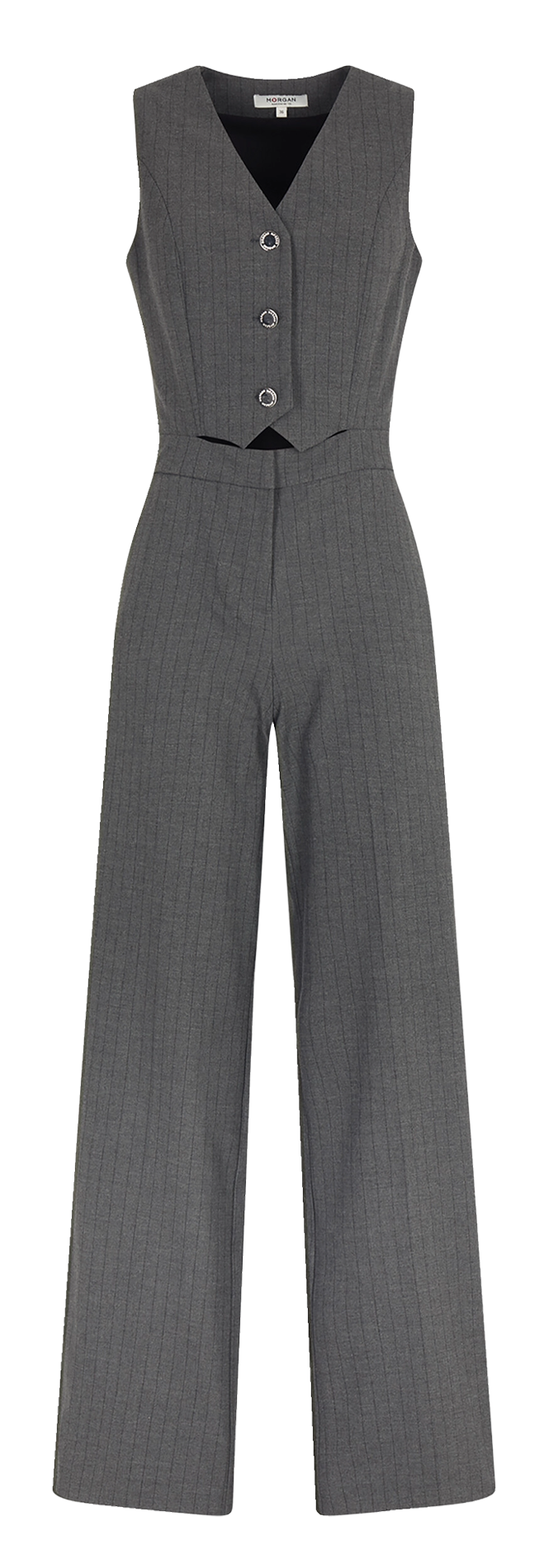 Combinaison col v  MORGAN Gris