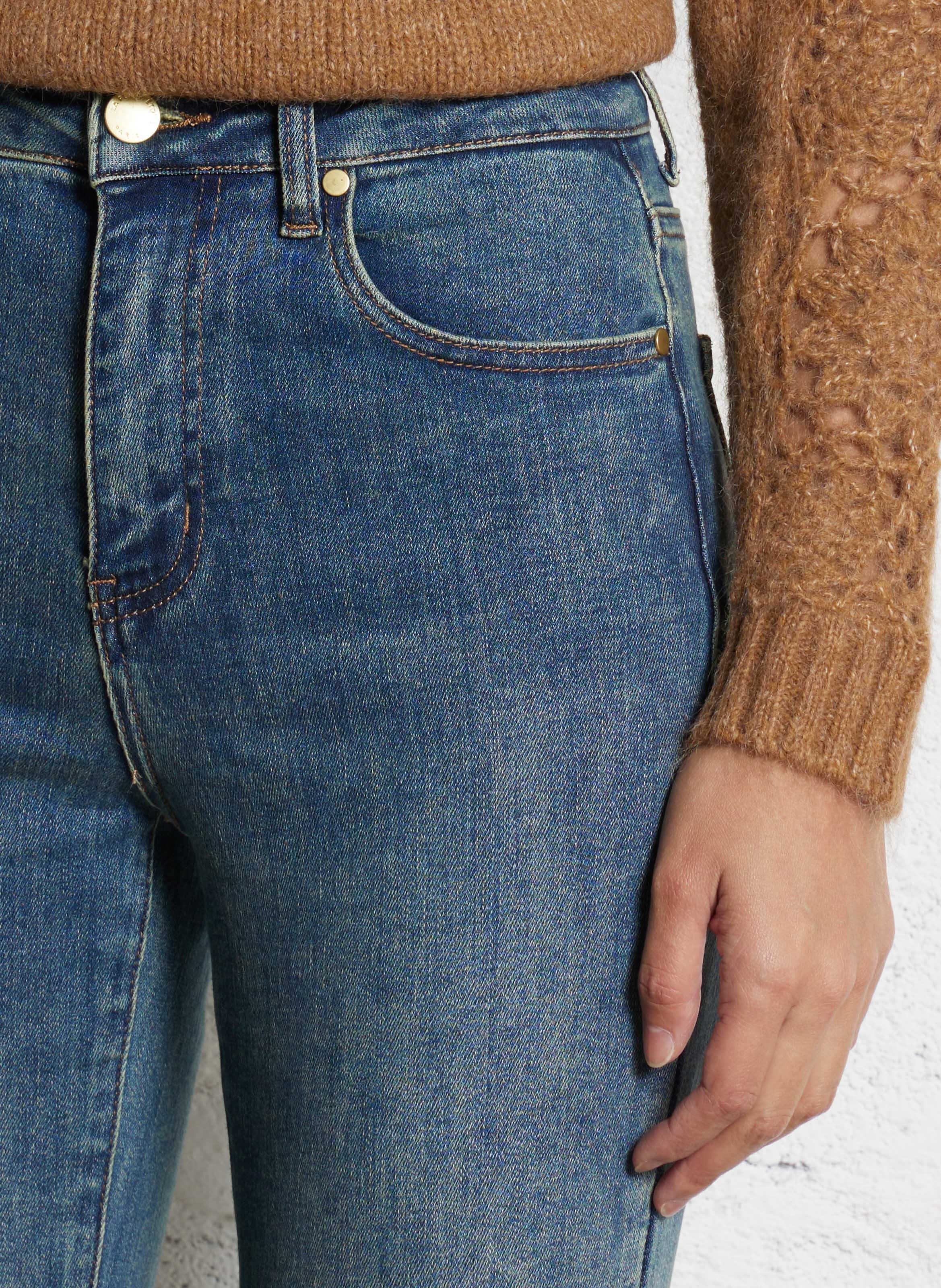 Jean flare en coton mélangé LA PETITE ETOILE Bleu