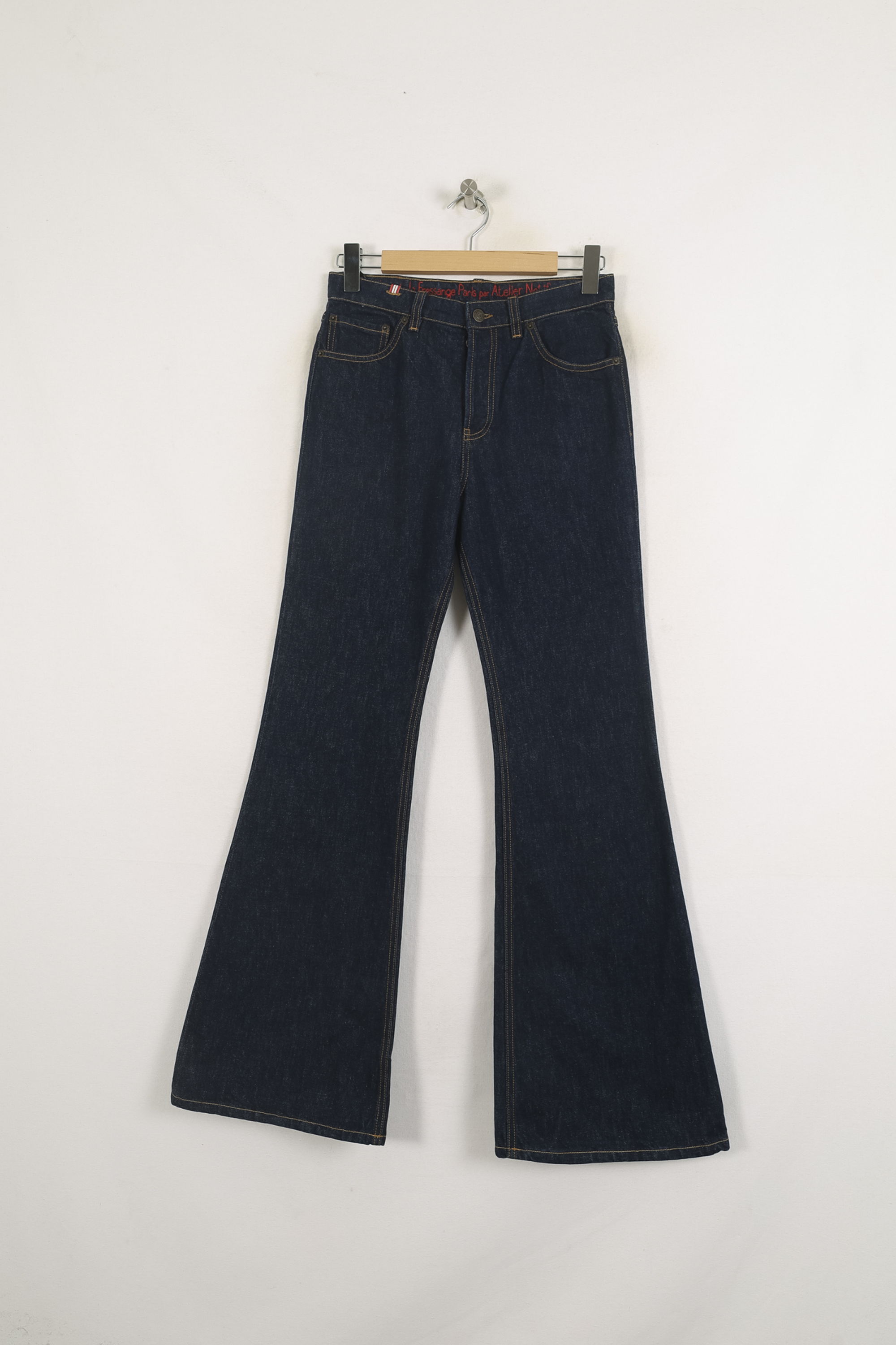 Cropped slim jeans with studs INES DE LA FRESSANGE - Seconde main Blue