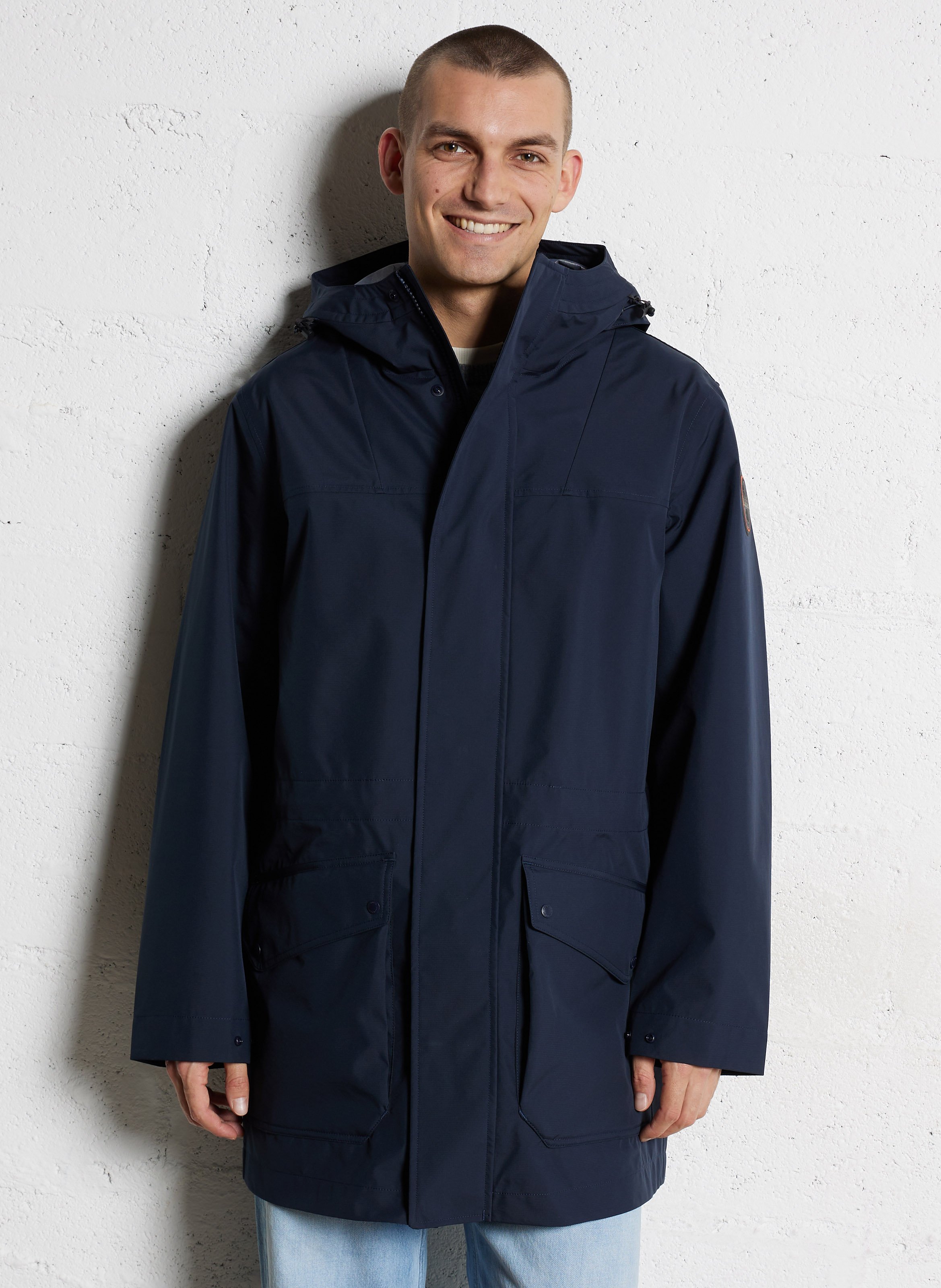 Veste droite à capuche  NAPAPIJRI Bleu