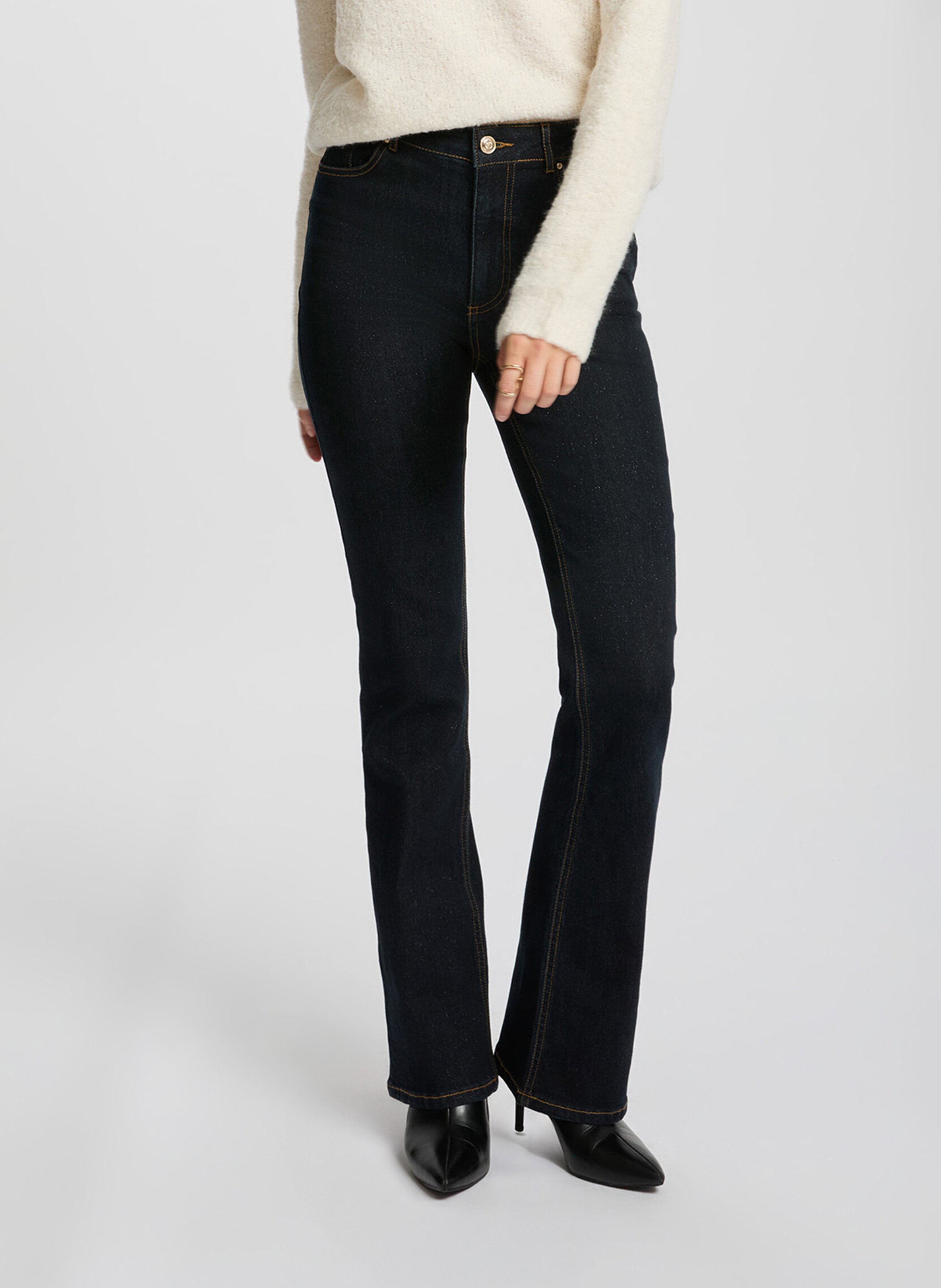 Jean flare en denim brut MORGAN Bleu