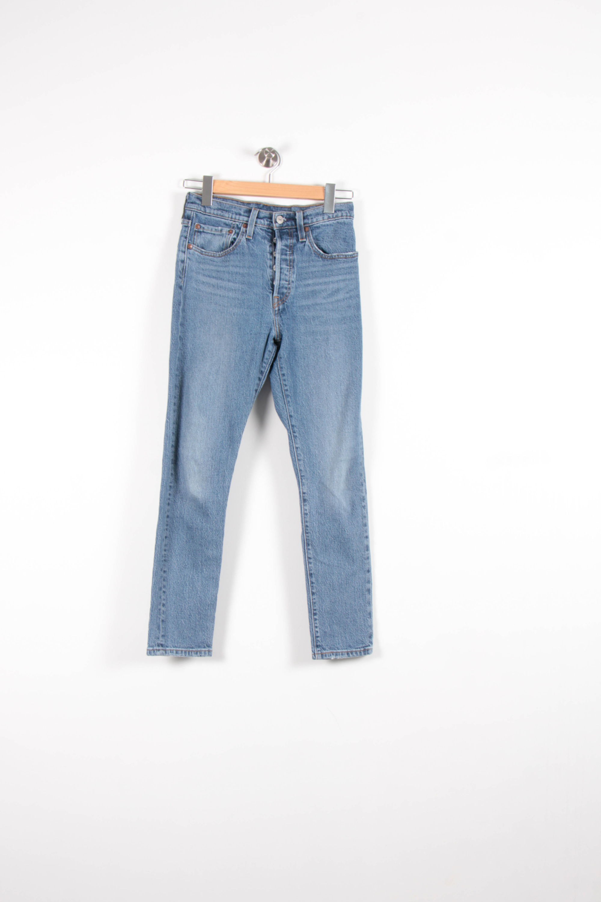 Cropped slim jeans with studs LEVI'S - Seconde main Blue