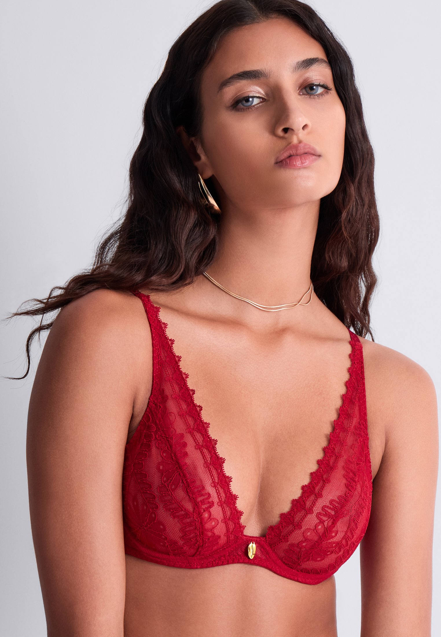 Architecture underwired triangle bra AUBADE Red