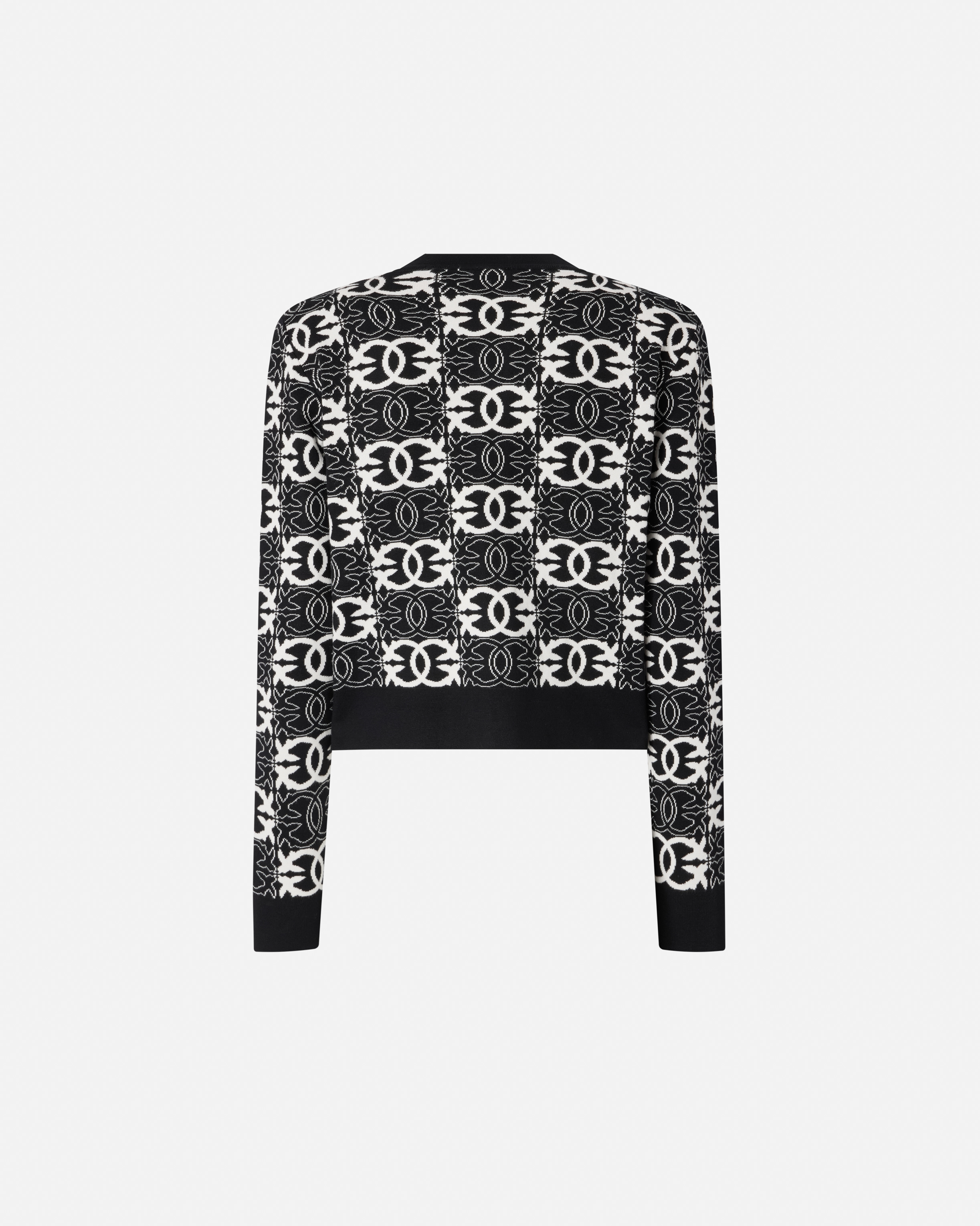 Cardigan with love birds logo PINKO Multicolored