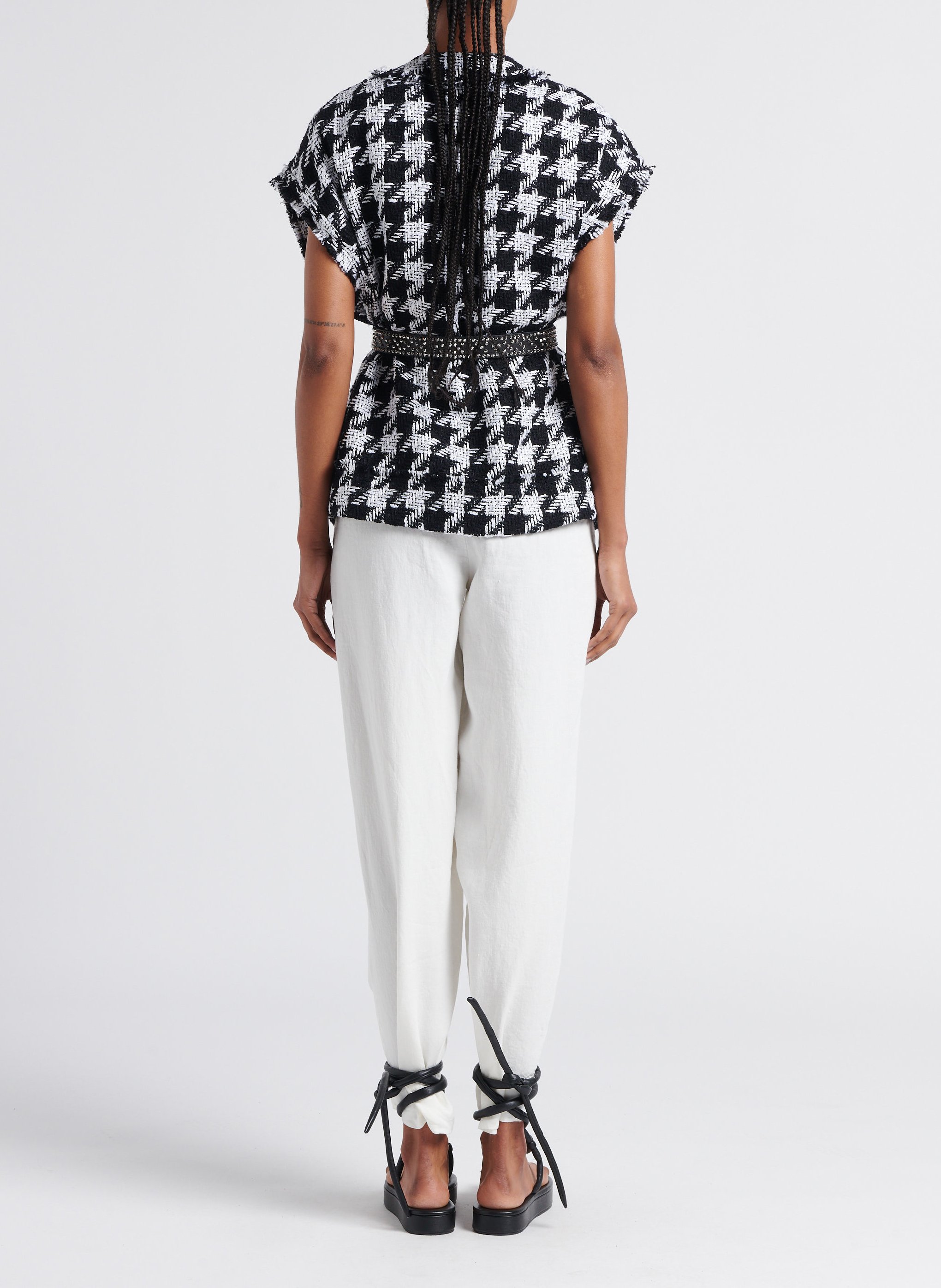 Veste col rond en coton mélangé IRO Noir