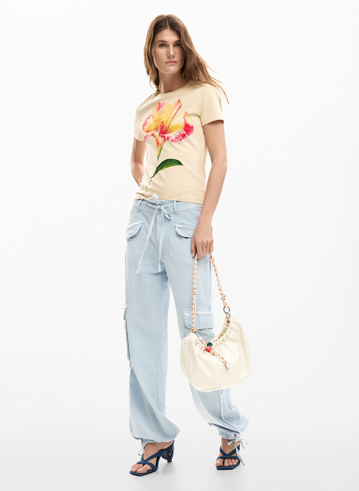 Jacksonville - T-Shirt mit Rundhalsausschnitt aus Baumwoll-Mix DESIGUAL Weiss