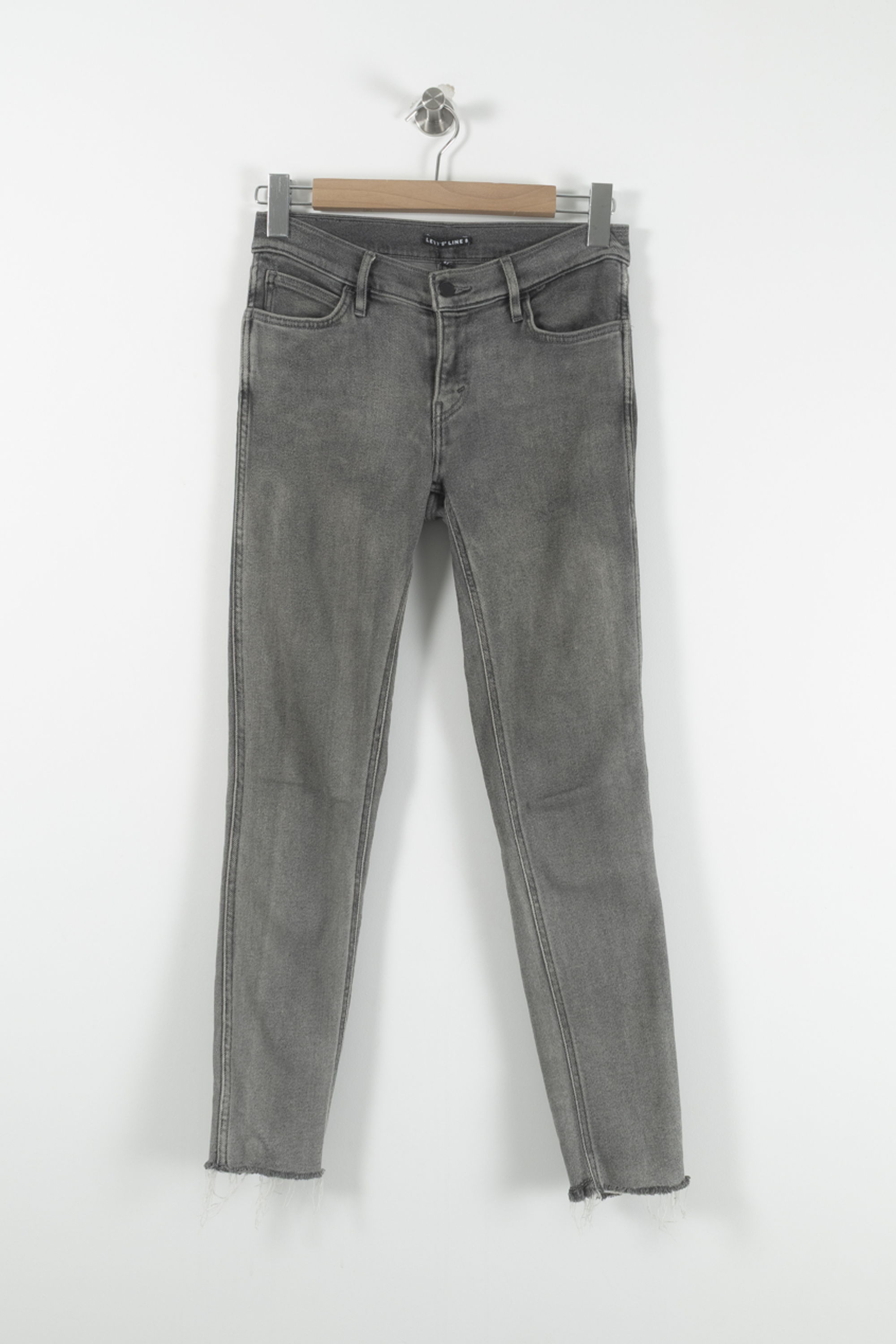 Cropped slim jeans with studs LEVI'S - Seconde main Grey