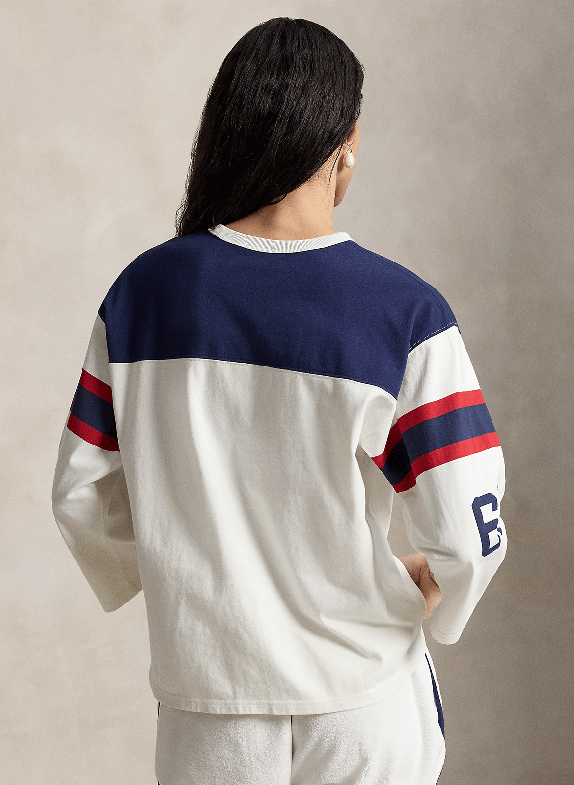 Tee-shirt droit col rond en coton POLO RALPH LAUREN Blanc