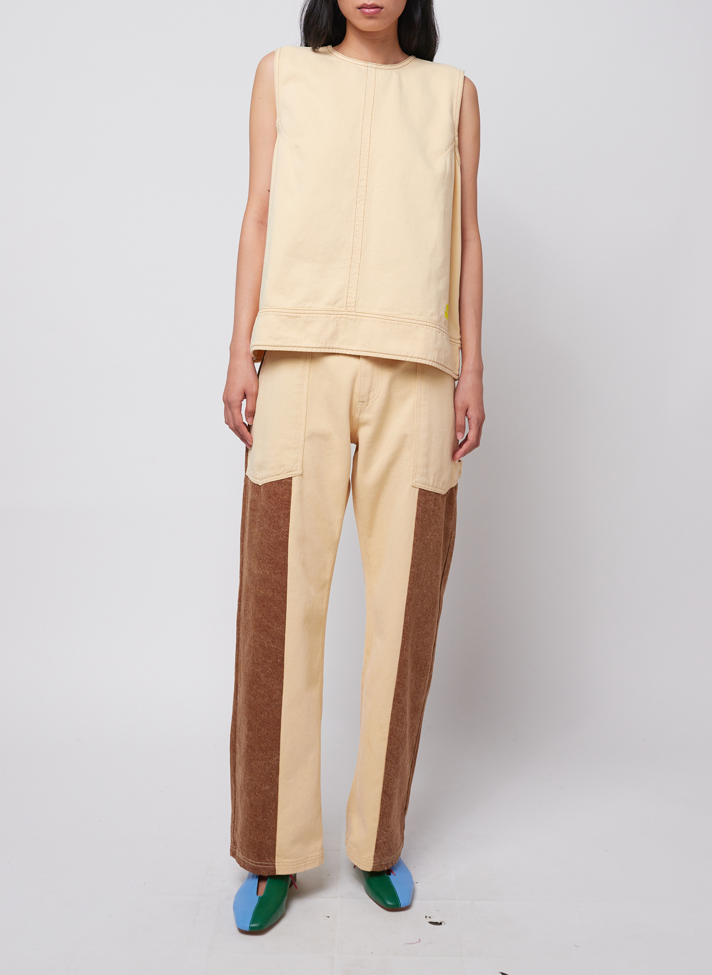 Top van biokatoen met ronde hals BOBO CHOSES Geel