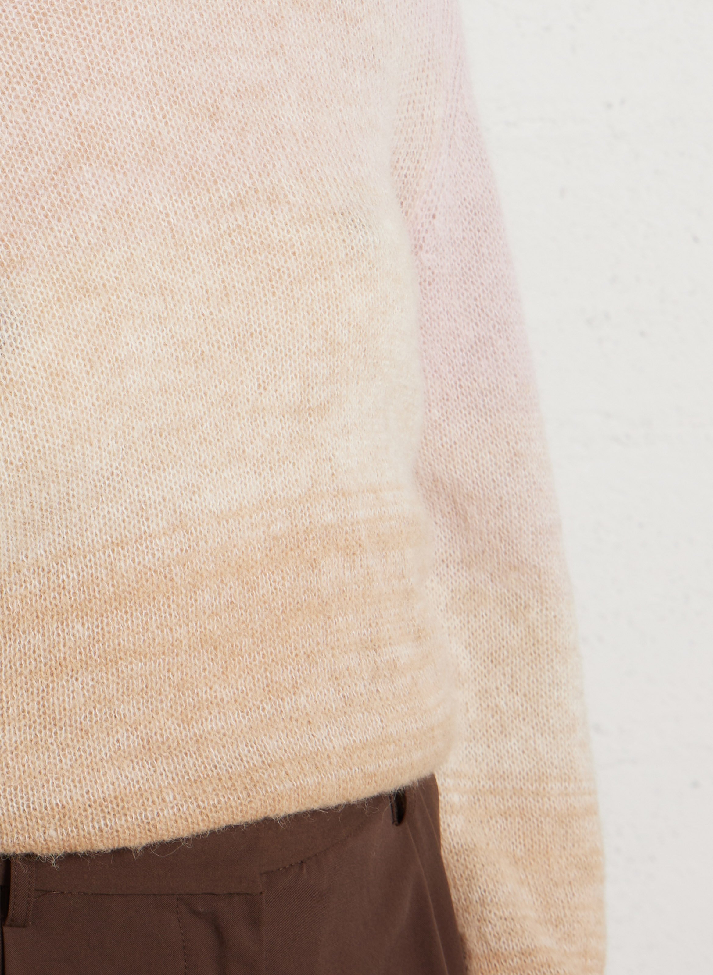 Round-neck wool-blend straight-cut sweater SUD EXPRESS Pink