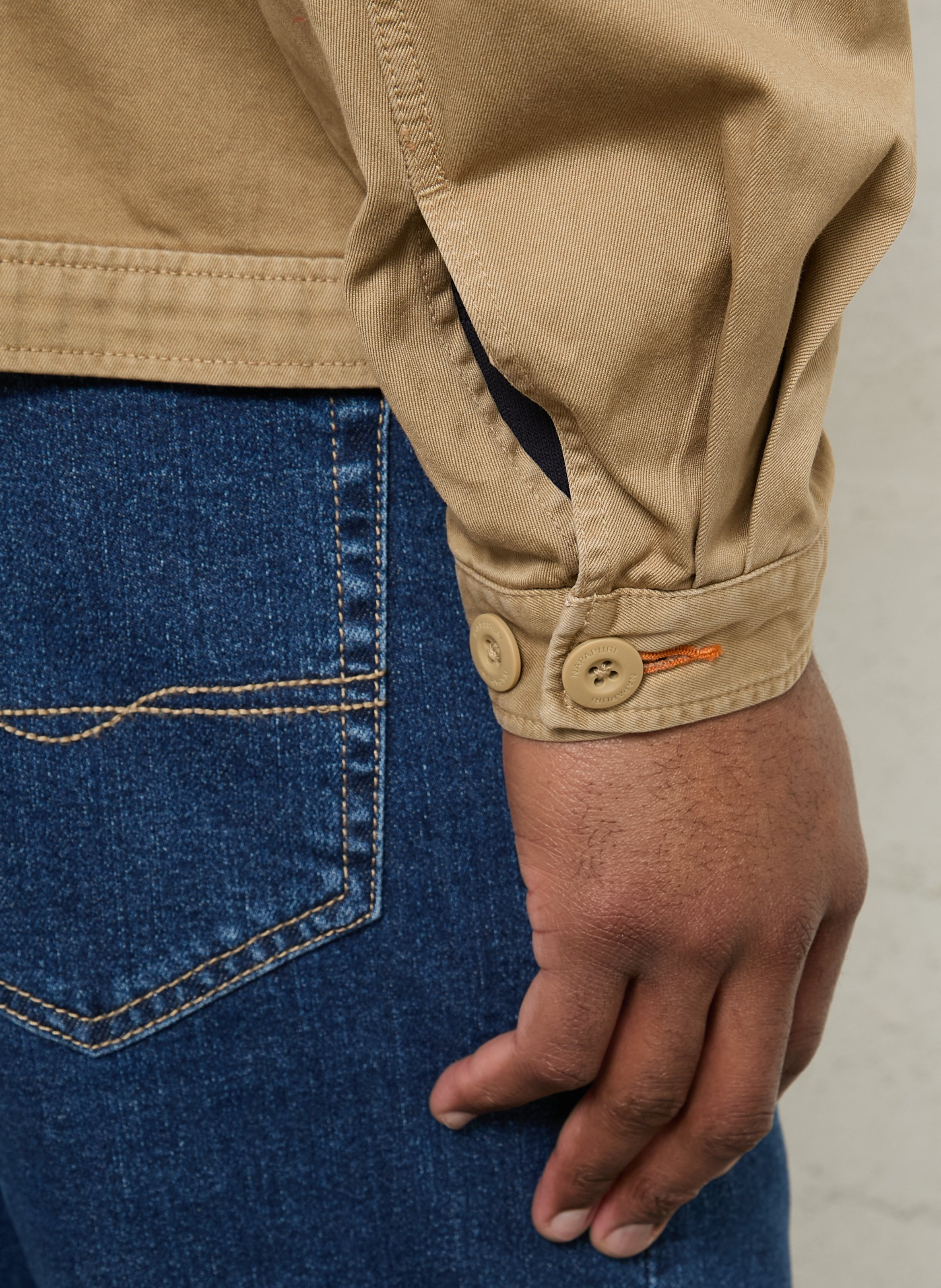 Veste en coton col classique NAPAPIJRI Beige