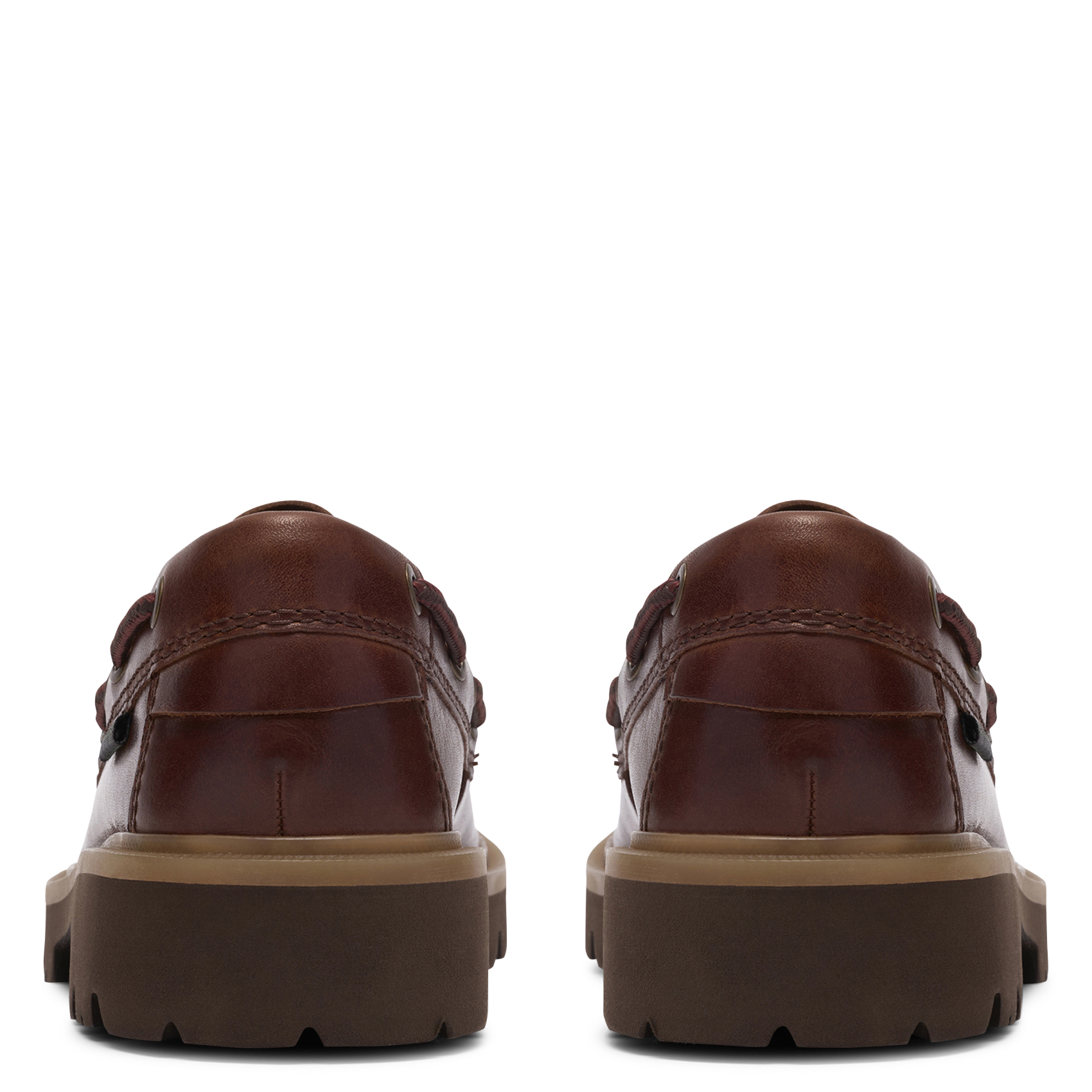 Leather deck shoes CLARKS Brown