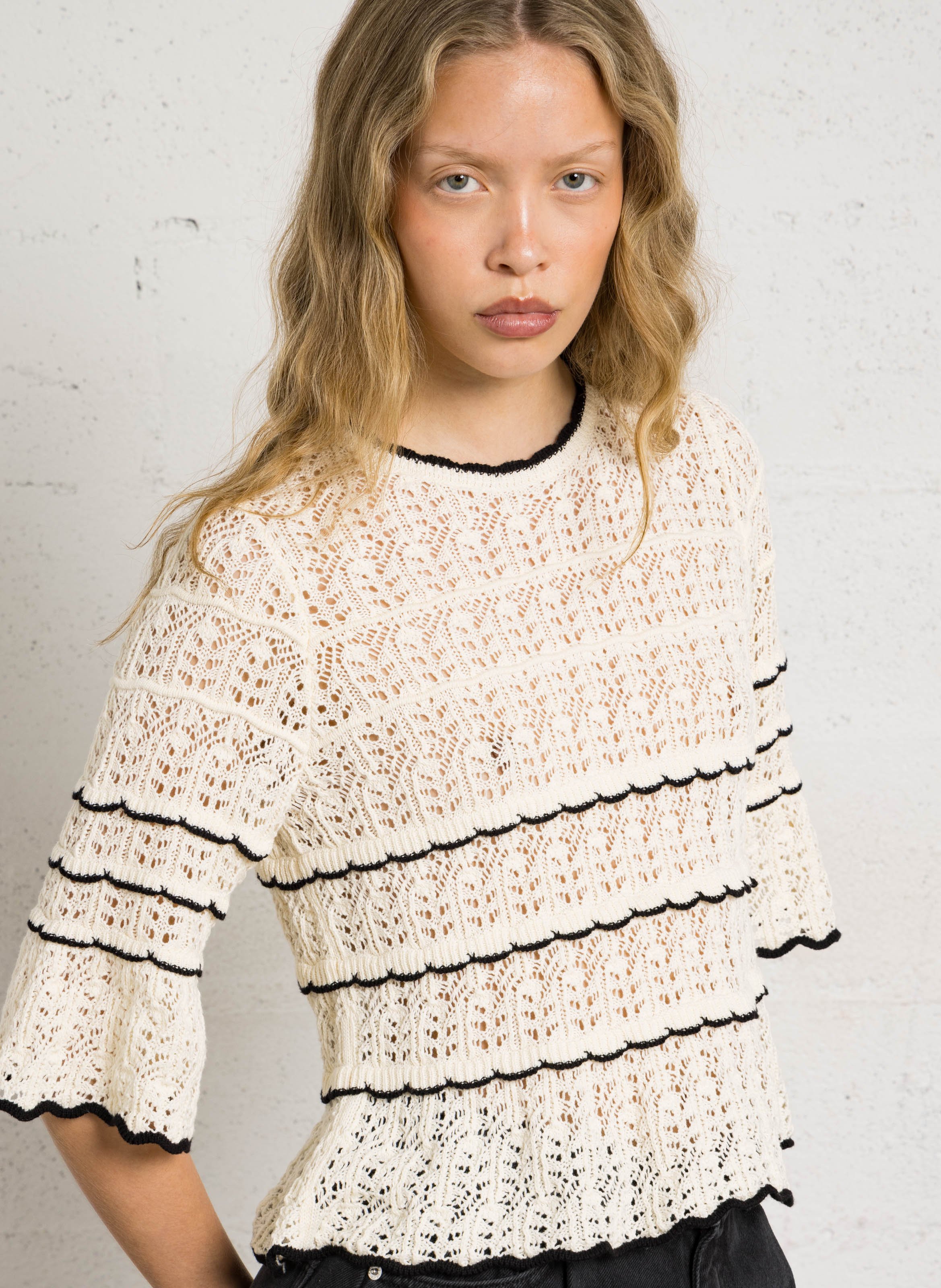 Pull court ample en coton PETITE MENDIGOTE