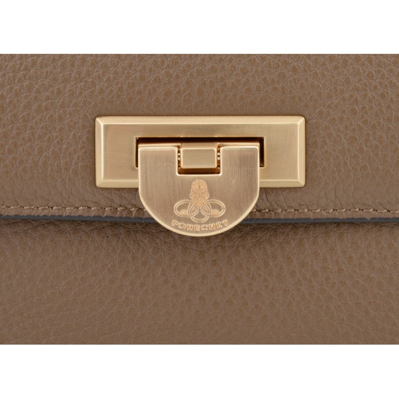 Crossbody bag in cowhide leather Brown