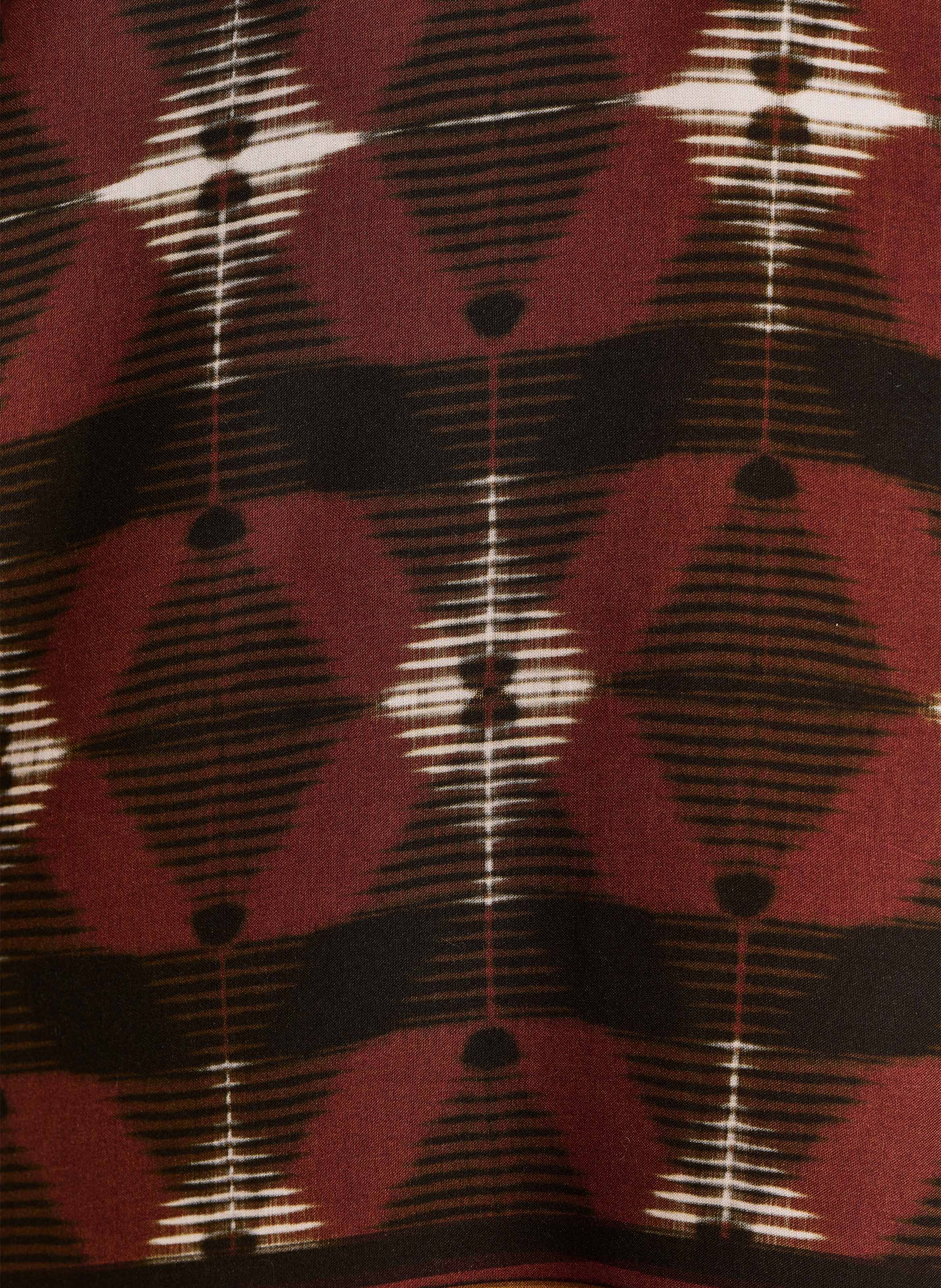 Bedrucktes Kurzkleid mit Rundhalsausschnitt LA FEE MARABOUTEE Braun