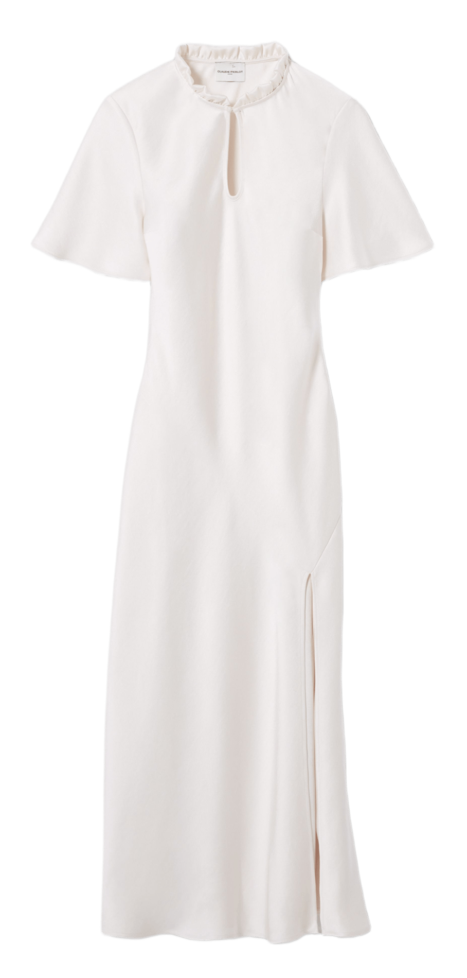 Robe longue fendue unie CLAUDIE PIERLOT Blanc