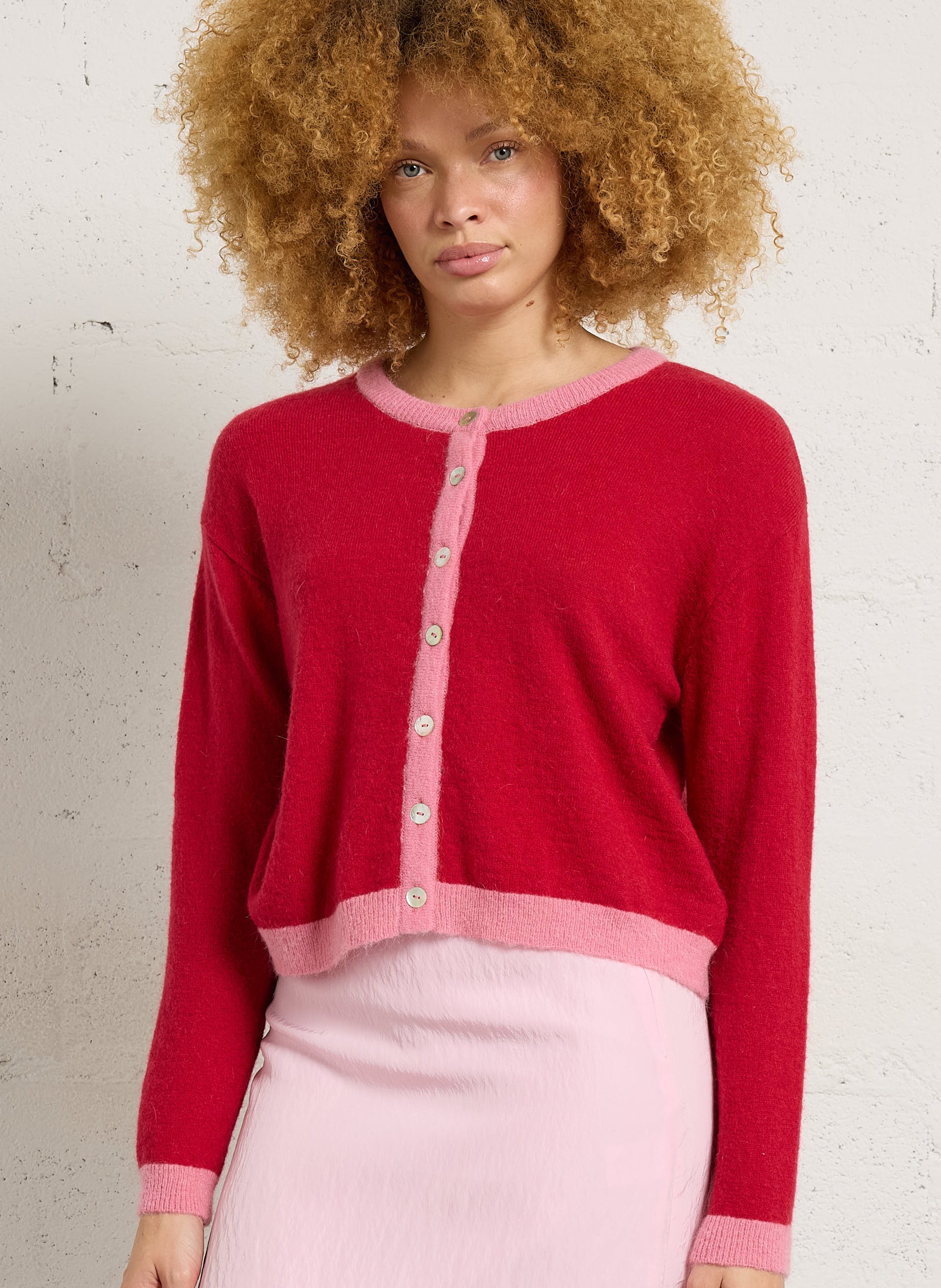 Oversized wool-blend cardigan ELISE CHALMIN Multicolored