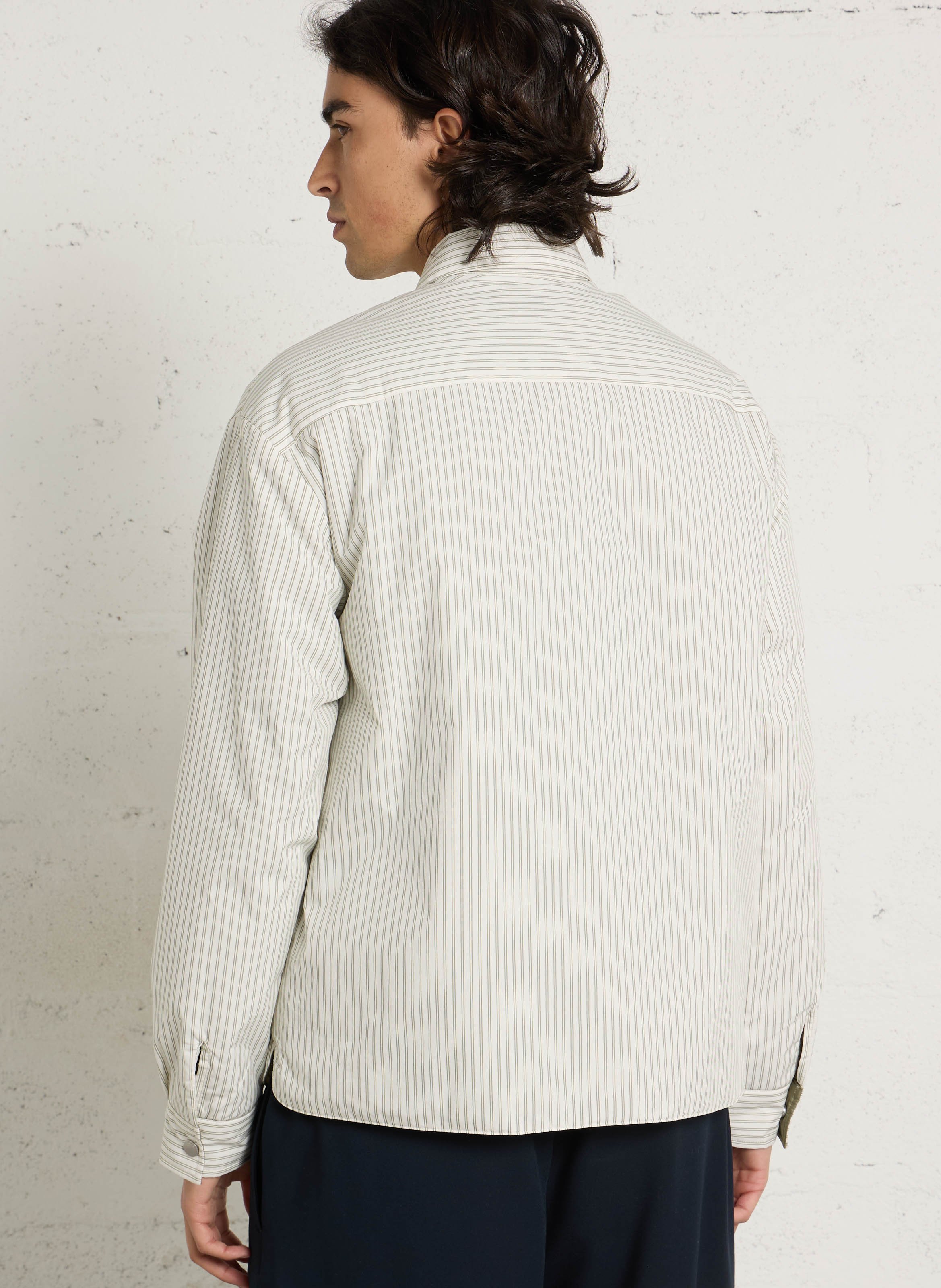Straight down jacket in mixed cotton IKKS Green