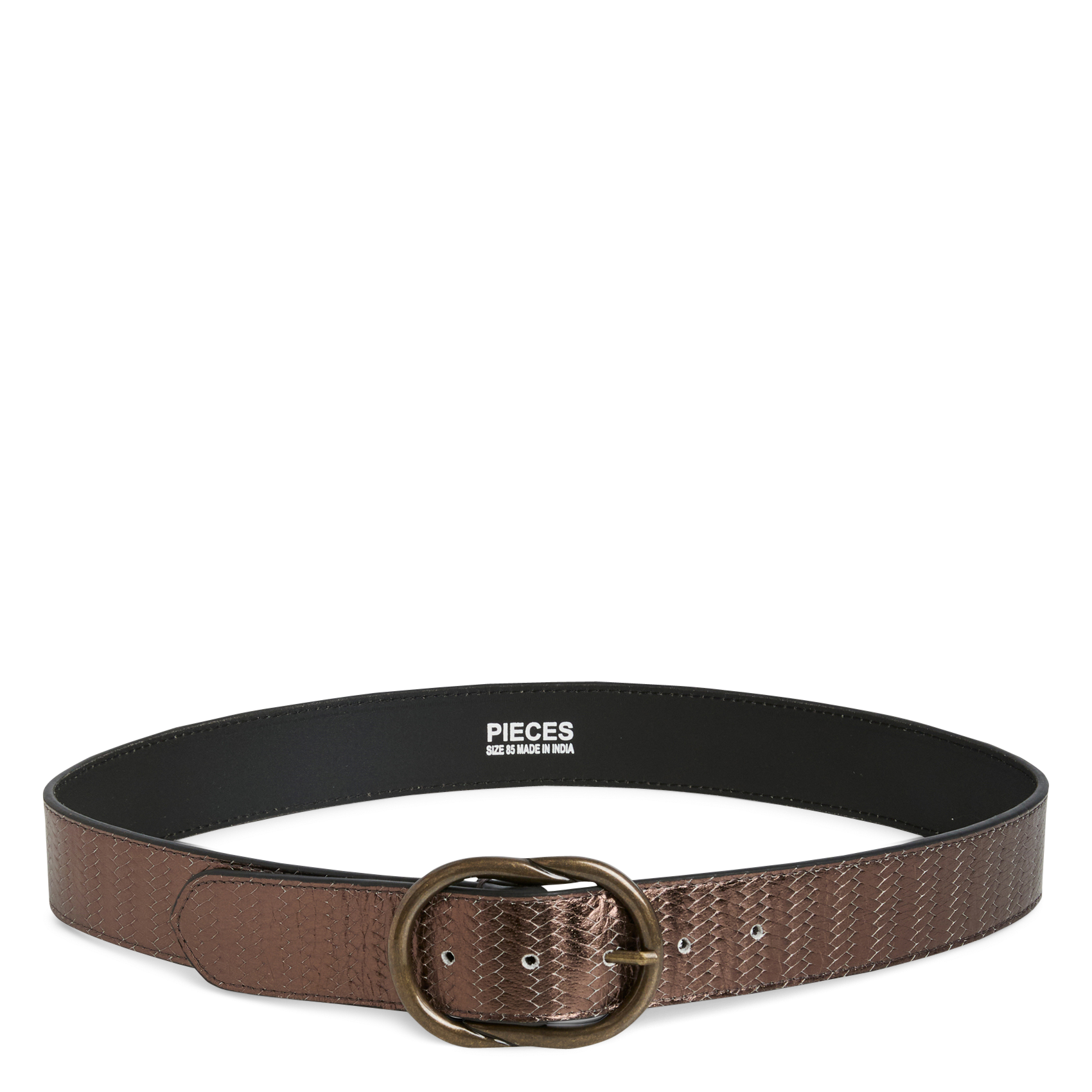 Ceinture en cuir PIECES Marron
