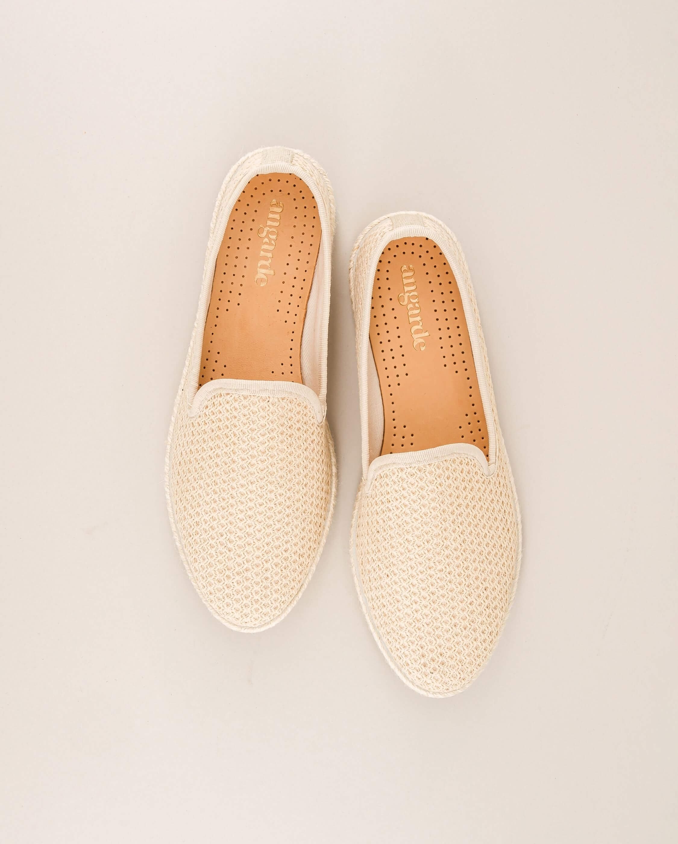 Women's espadrille, mesh beige ivory ANGARDE Beige