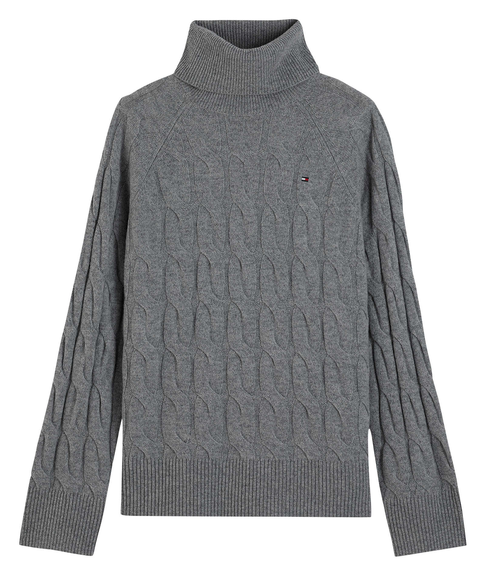 Turtleneck sweater in braided knit TOMMY HILFIGER