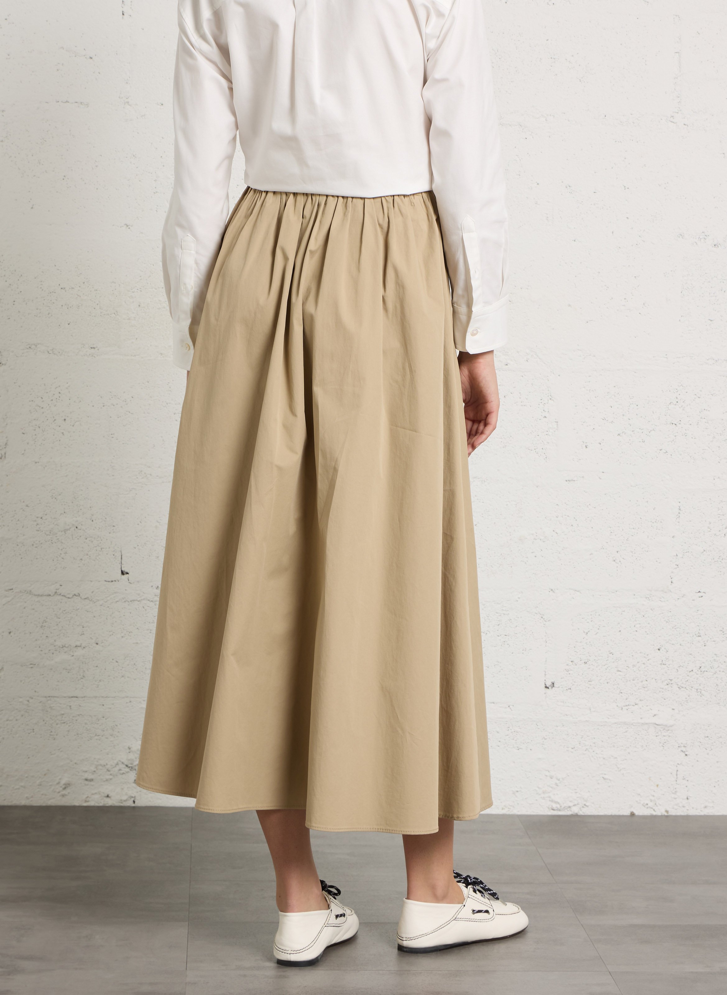 Cotton flared skirt MAX MARA WEEK END Beige