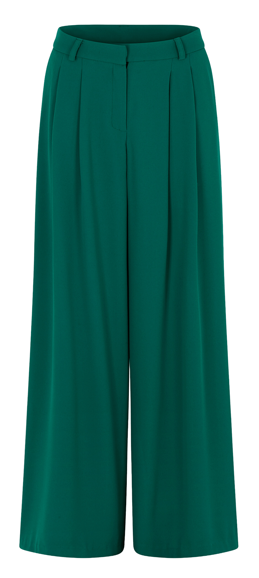 High-waisted wide-leg pants | Green MORGAN Women